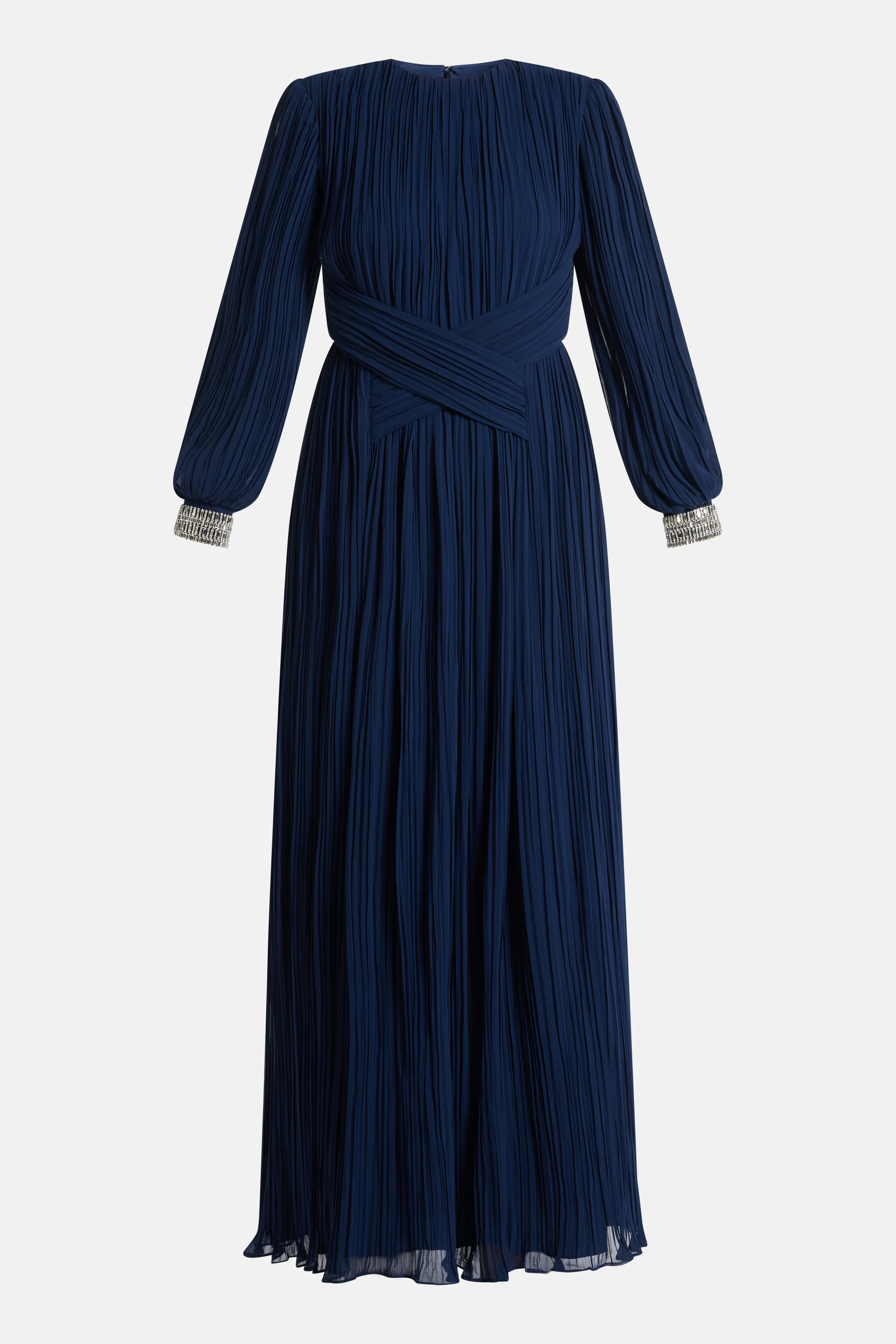 Danita Embellished Evening Dress in Blue