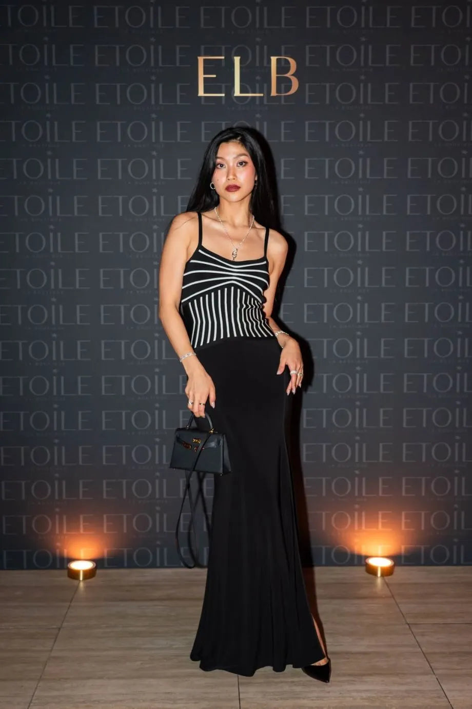 Ophelia Sleeveless Thigh Slit Knit Maxi Dress In Black