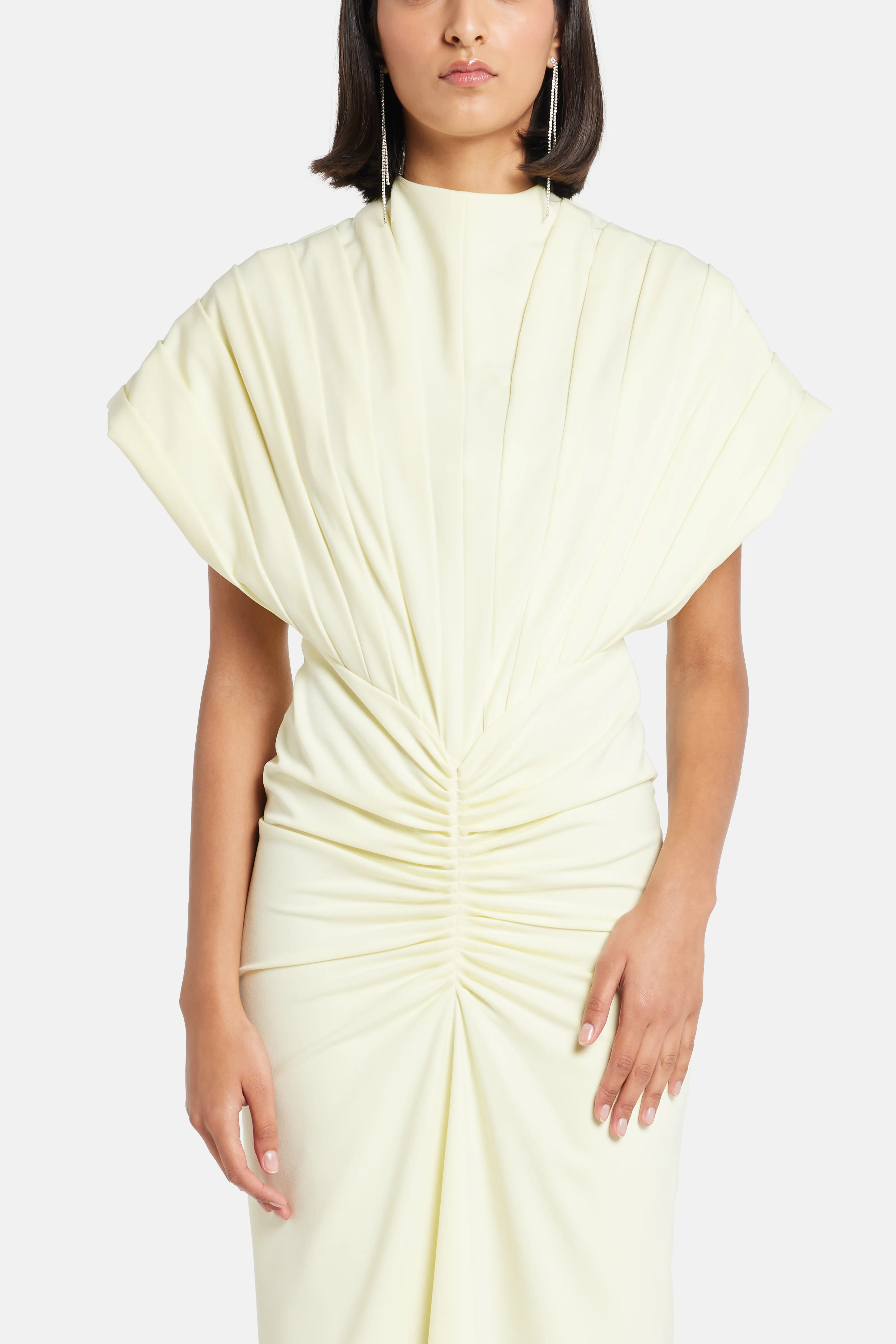 فستان جانيت ماكسي باللون الأصفر