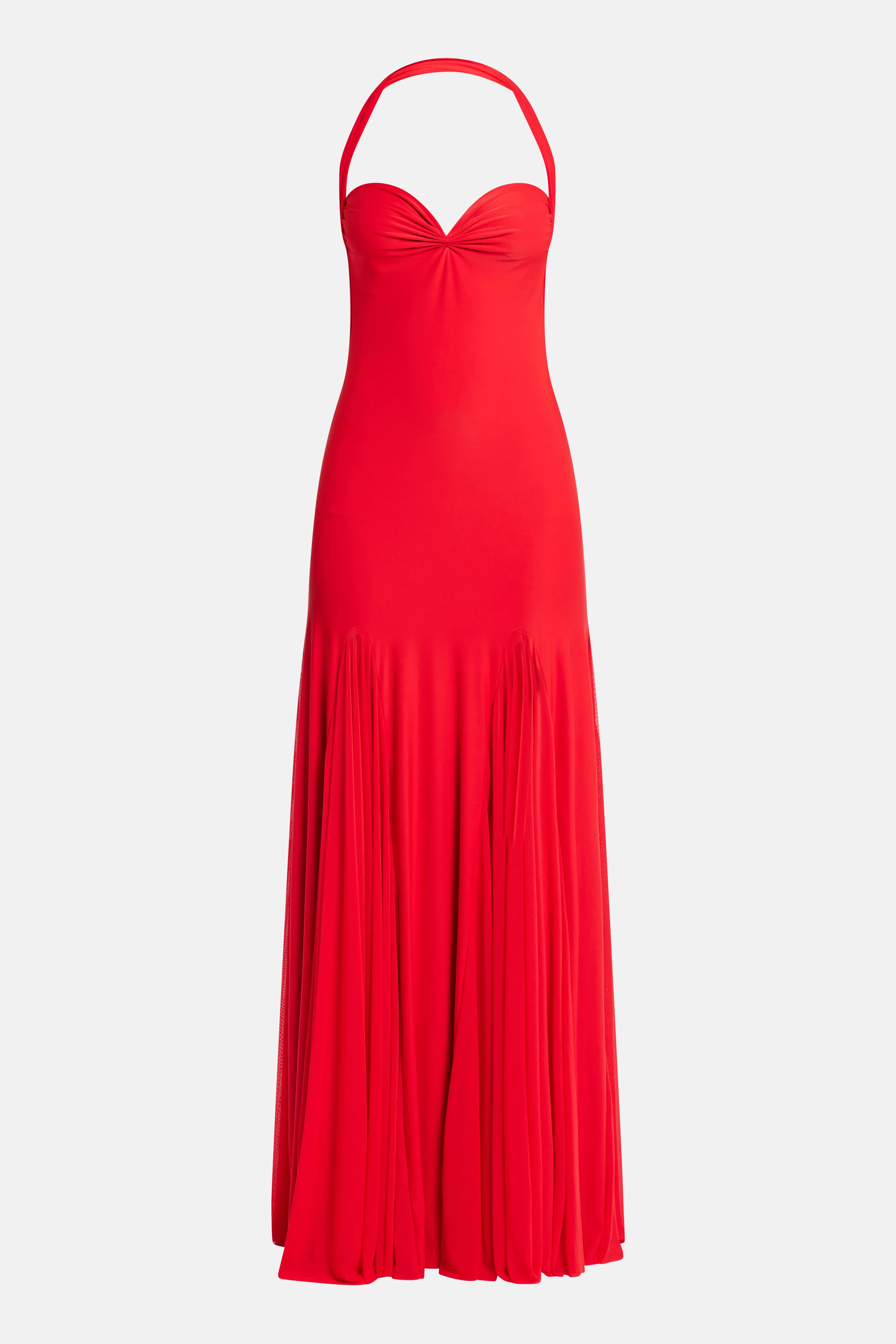 Berta Maxi Dress in Red With Scarf