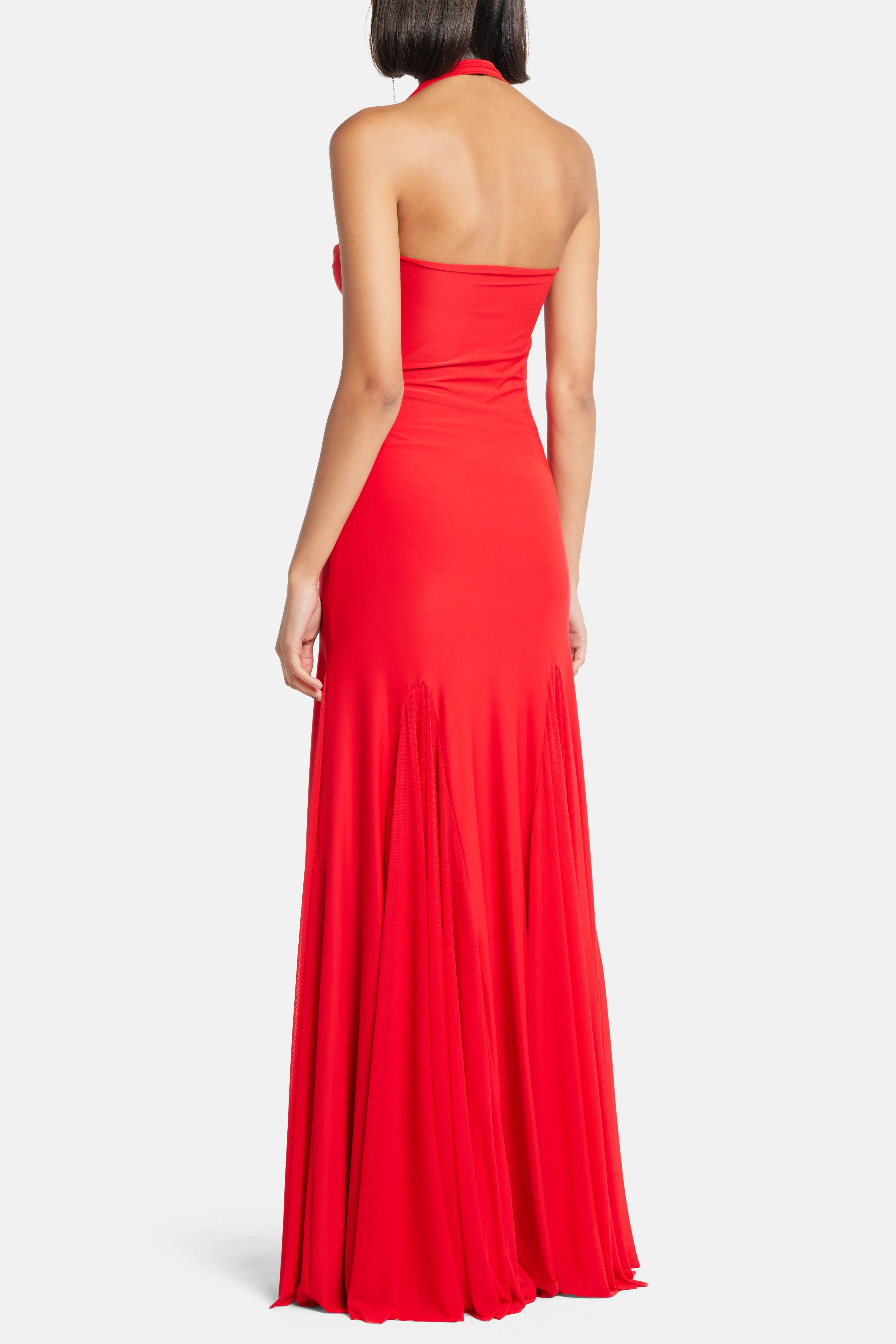 Berta Maxi Dress in Red With Scarf