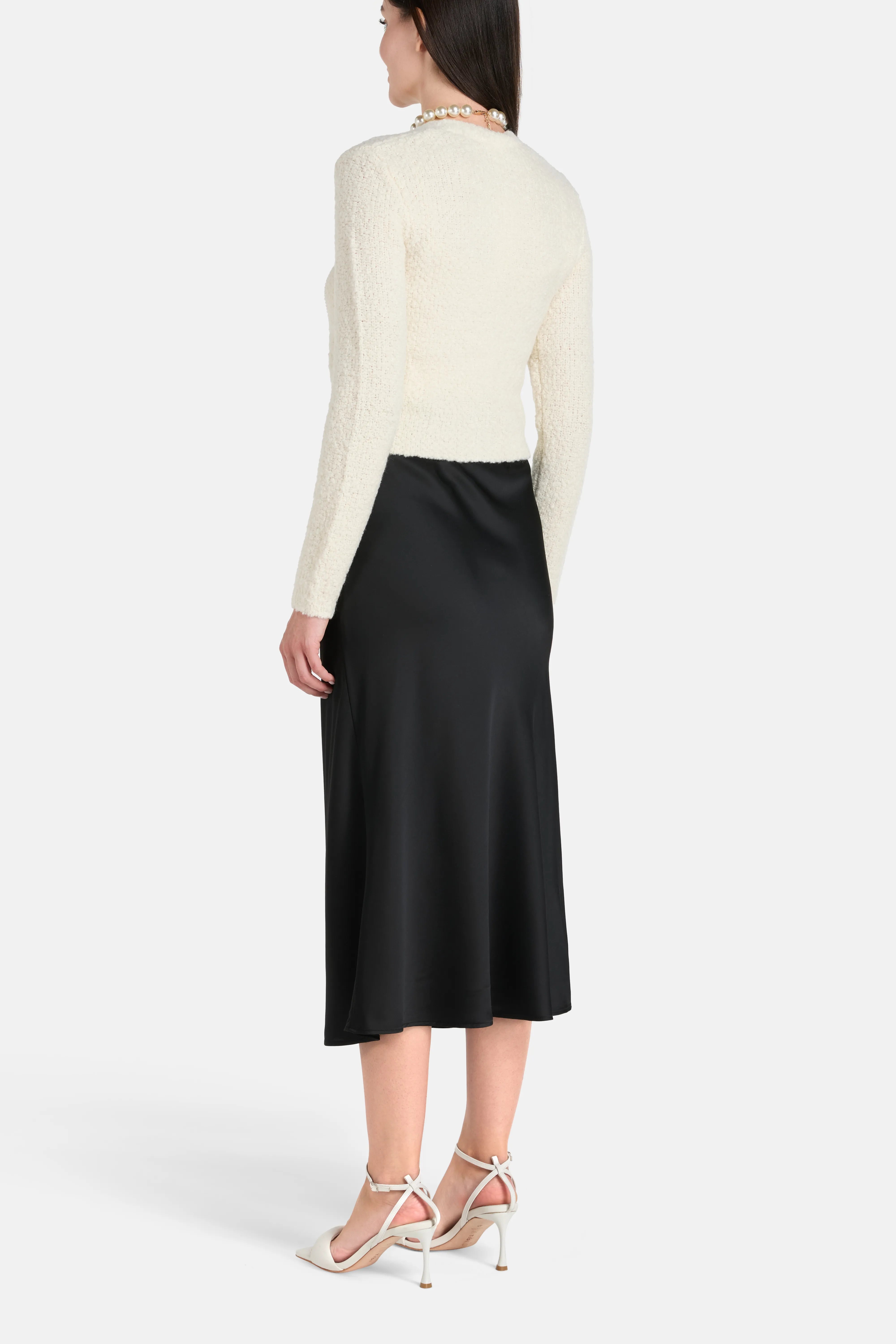 Leocadia Bow Cardigan in White