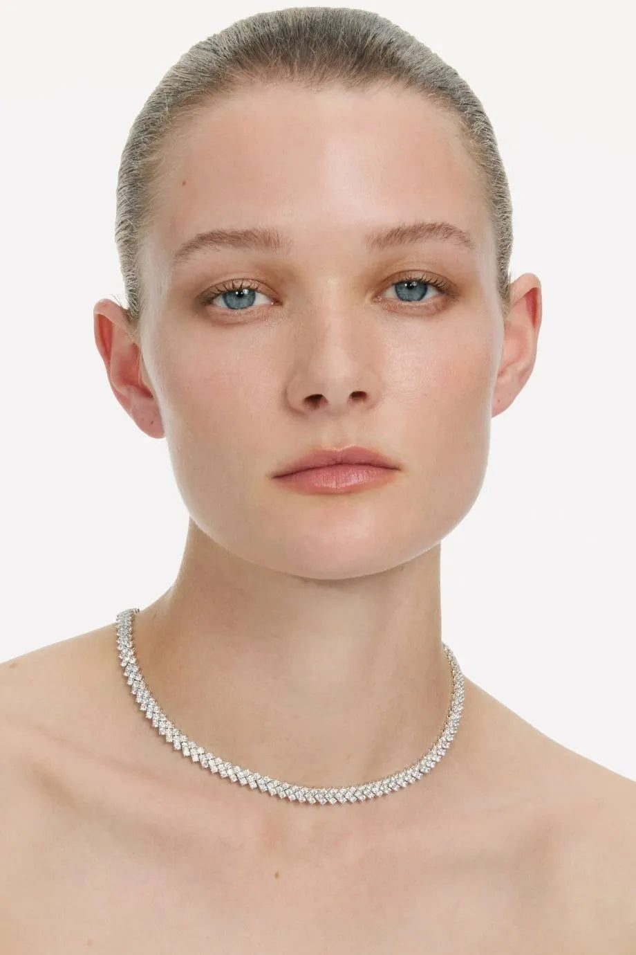 Crystal Necklace in Silver