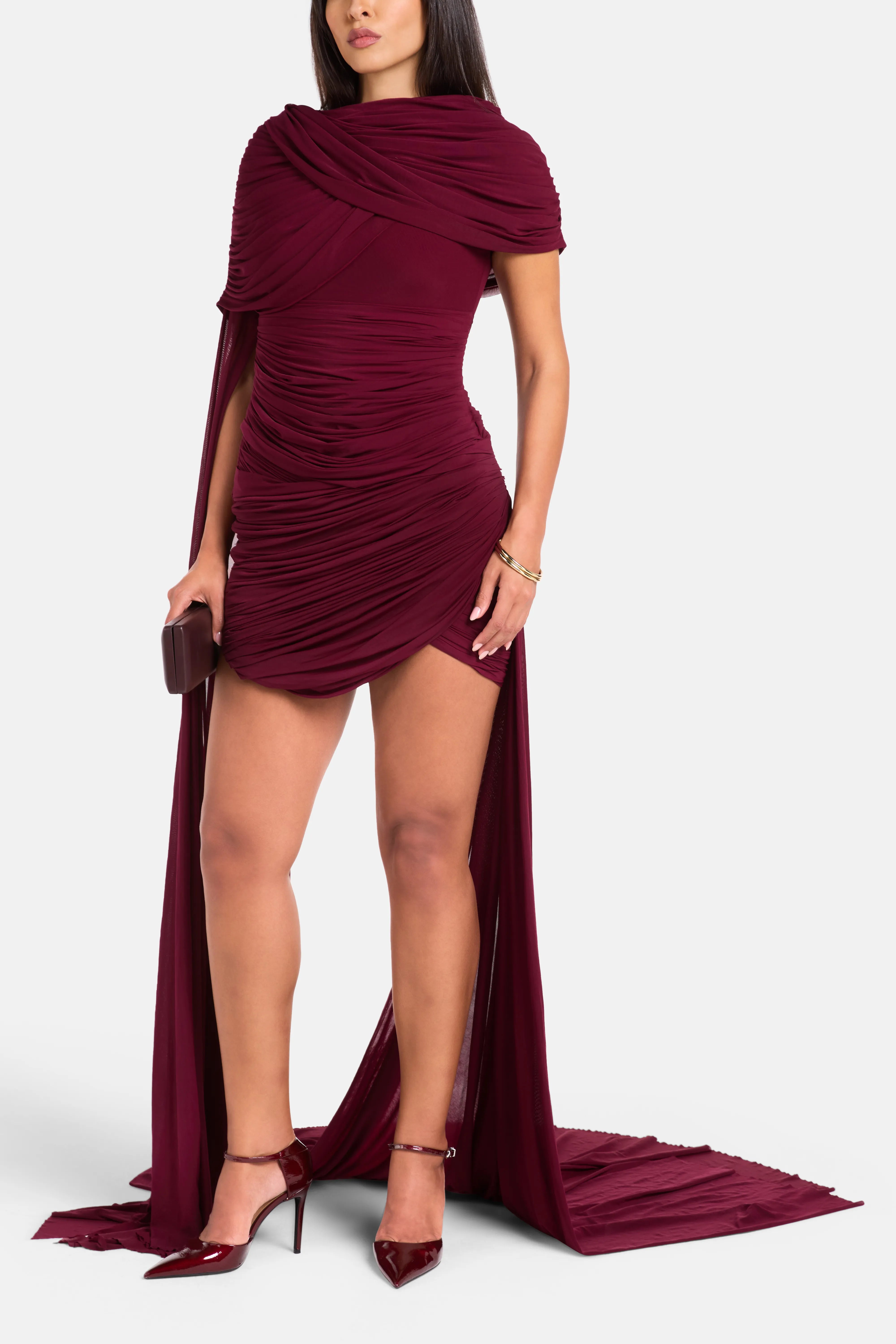 Nicole Mini Dress in Purple