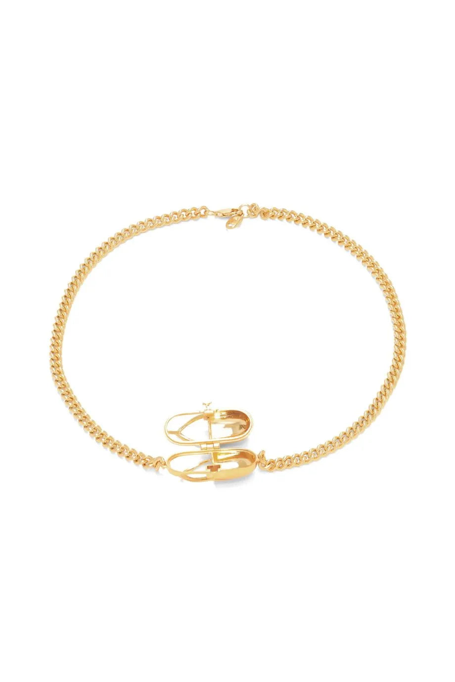 Capsule Crystal Choker Necklace in Gold