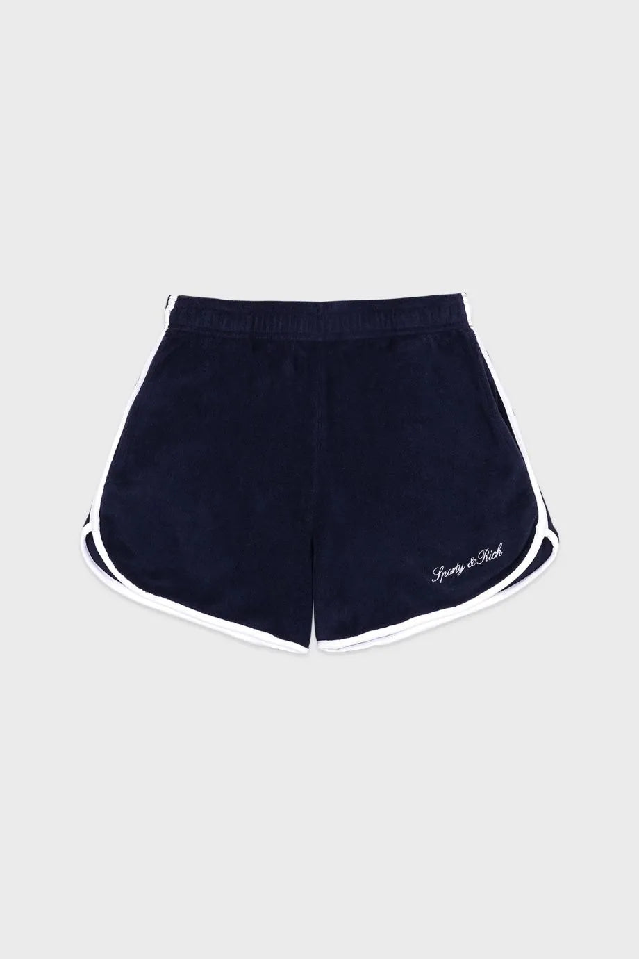 Signature Logo Terry Cotton Shorts in Blue