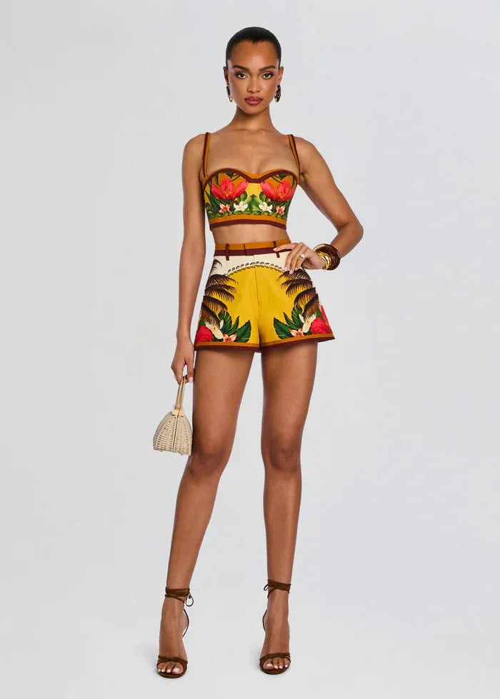 Cricket Jardim Botanico Sleeveless Bustier Top in White
