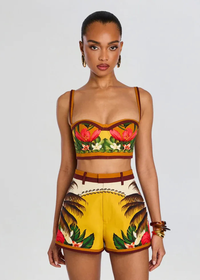 Cricket Jardim Botanico Sleeveless Bustier Top in White