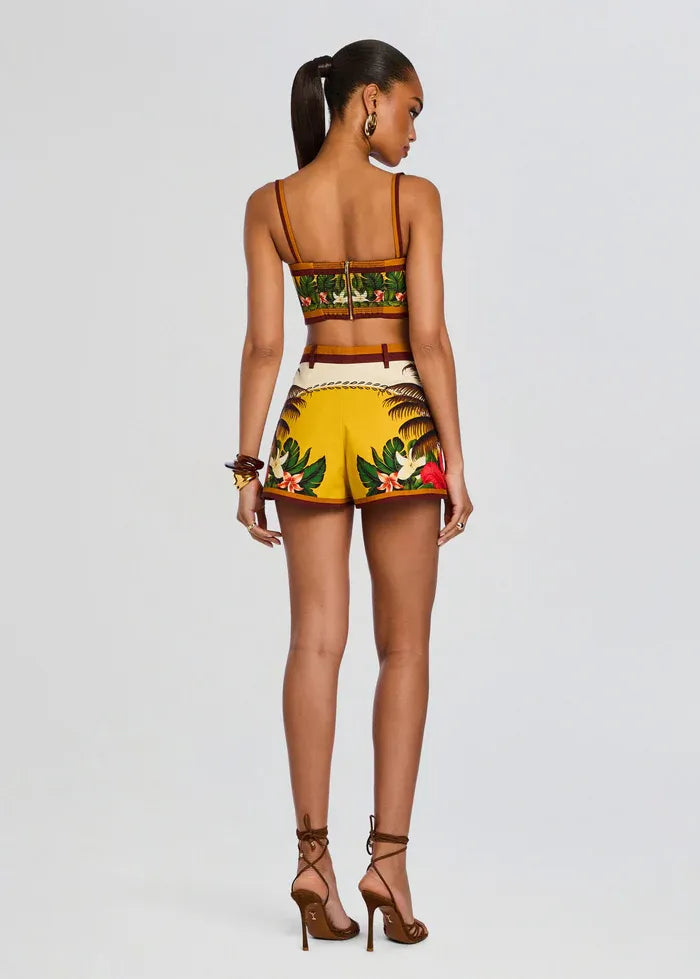 Tansie Jardim Botanico Shorts in White