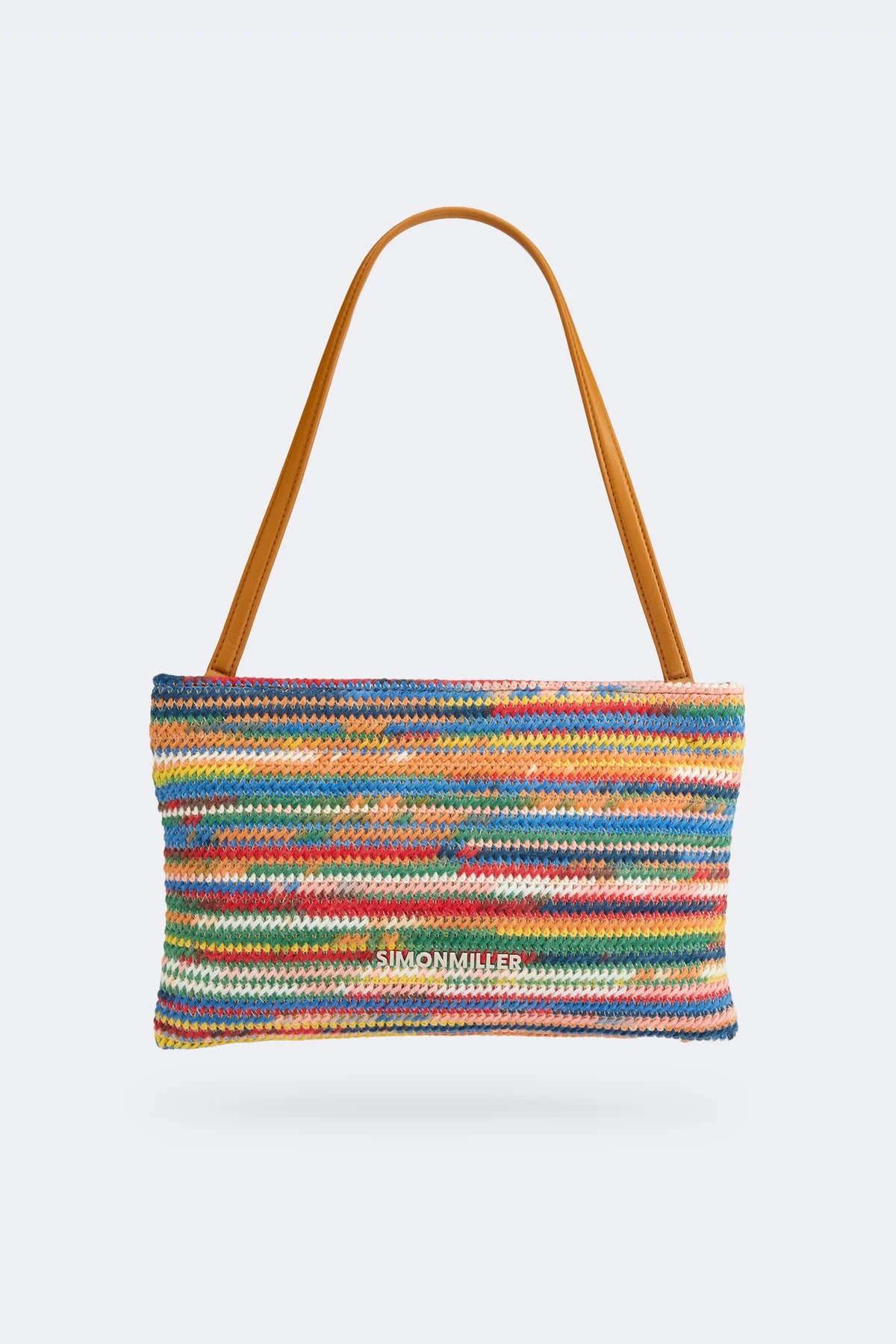 Boxy Woven Clutch Bag in Yellow