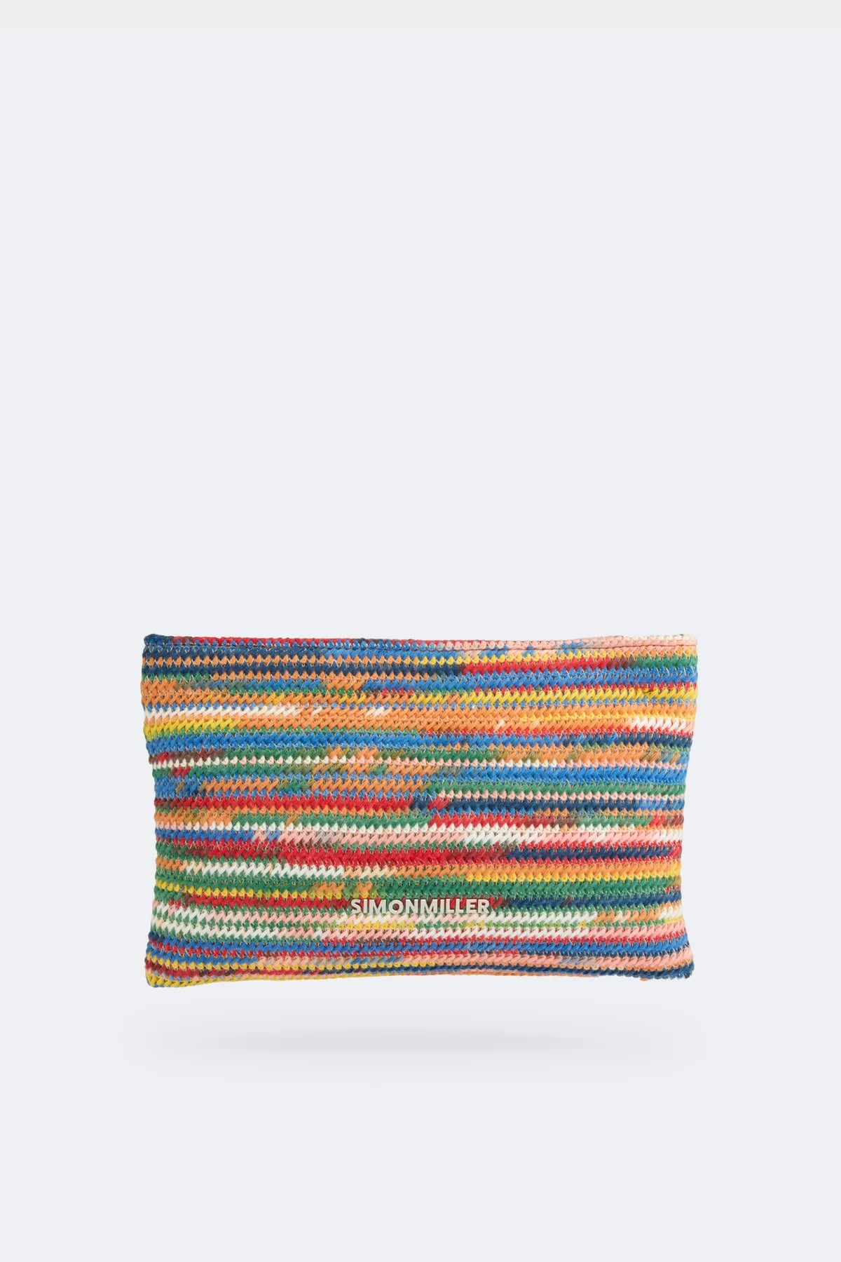 Boxy Woven Clutch Bag in Yellow