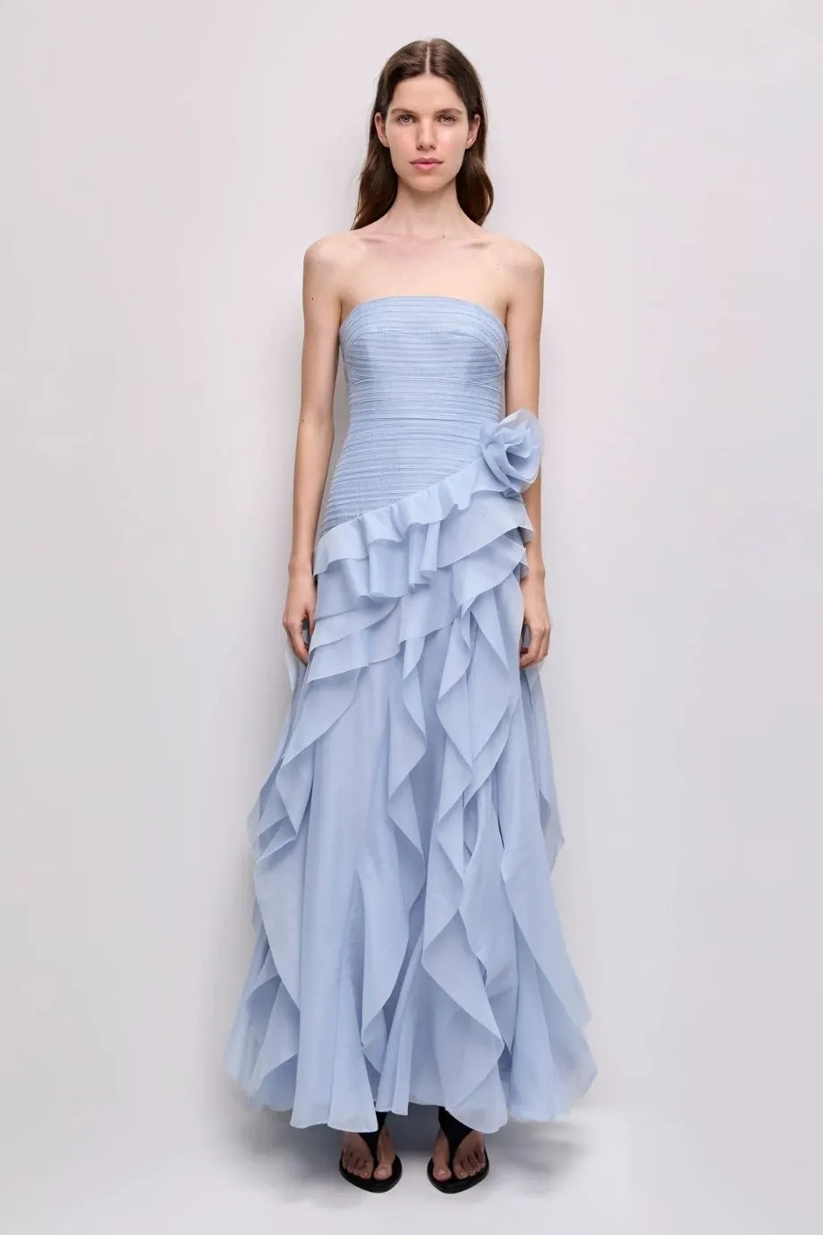 Canyon Strapless Maxi Dress in Blue
