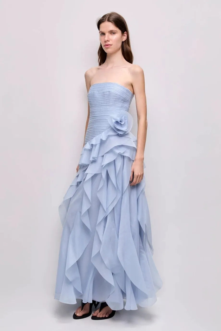 Canyon Strapless Maxi Dress in Blue