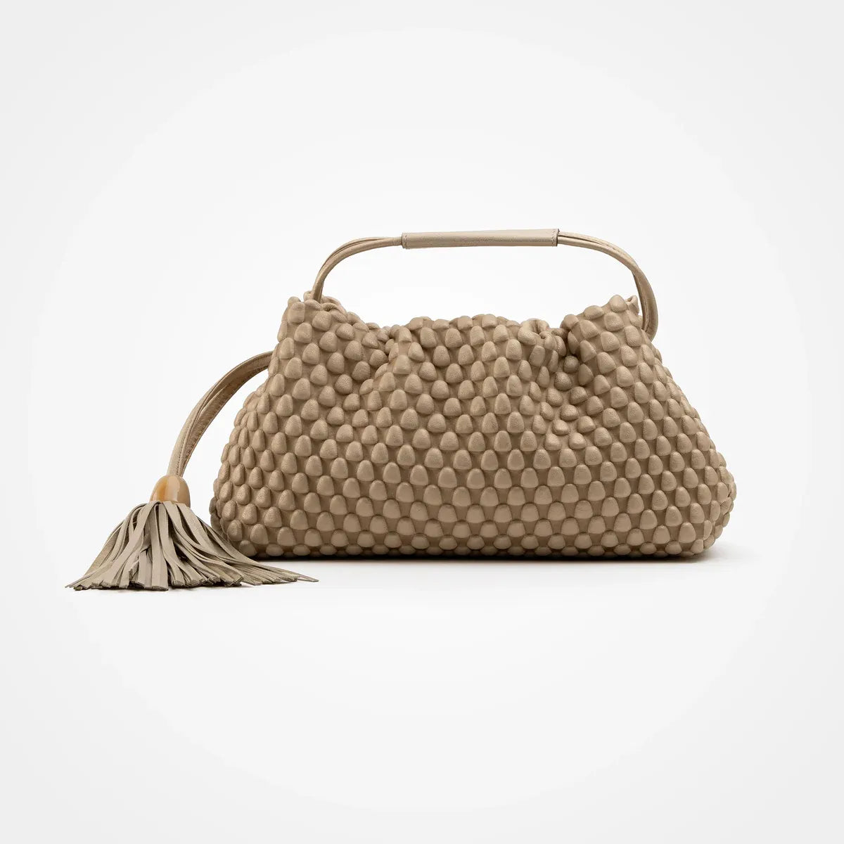 Tango Nappa Bubble Cinnamon Stick Top Handle Bag in Red
