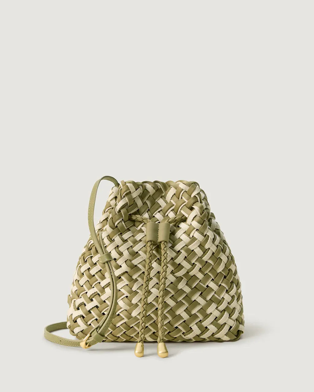 Gramercy Woven Bucket Bag in Red