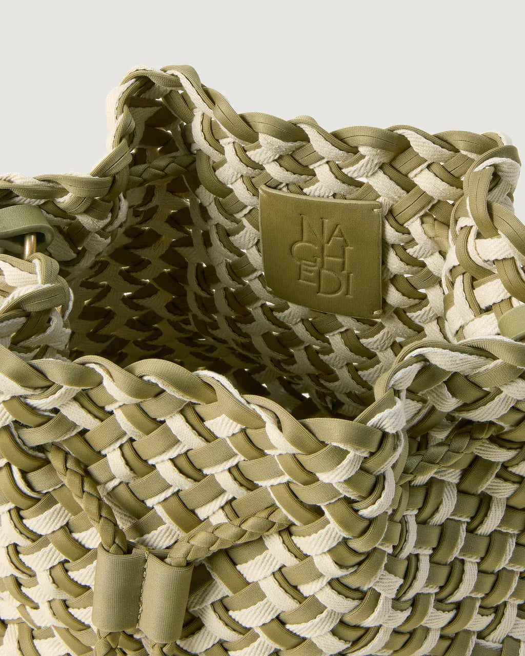 Gramercy Woven Bucket Bag in Red