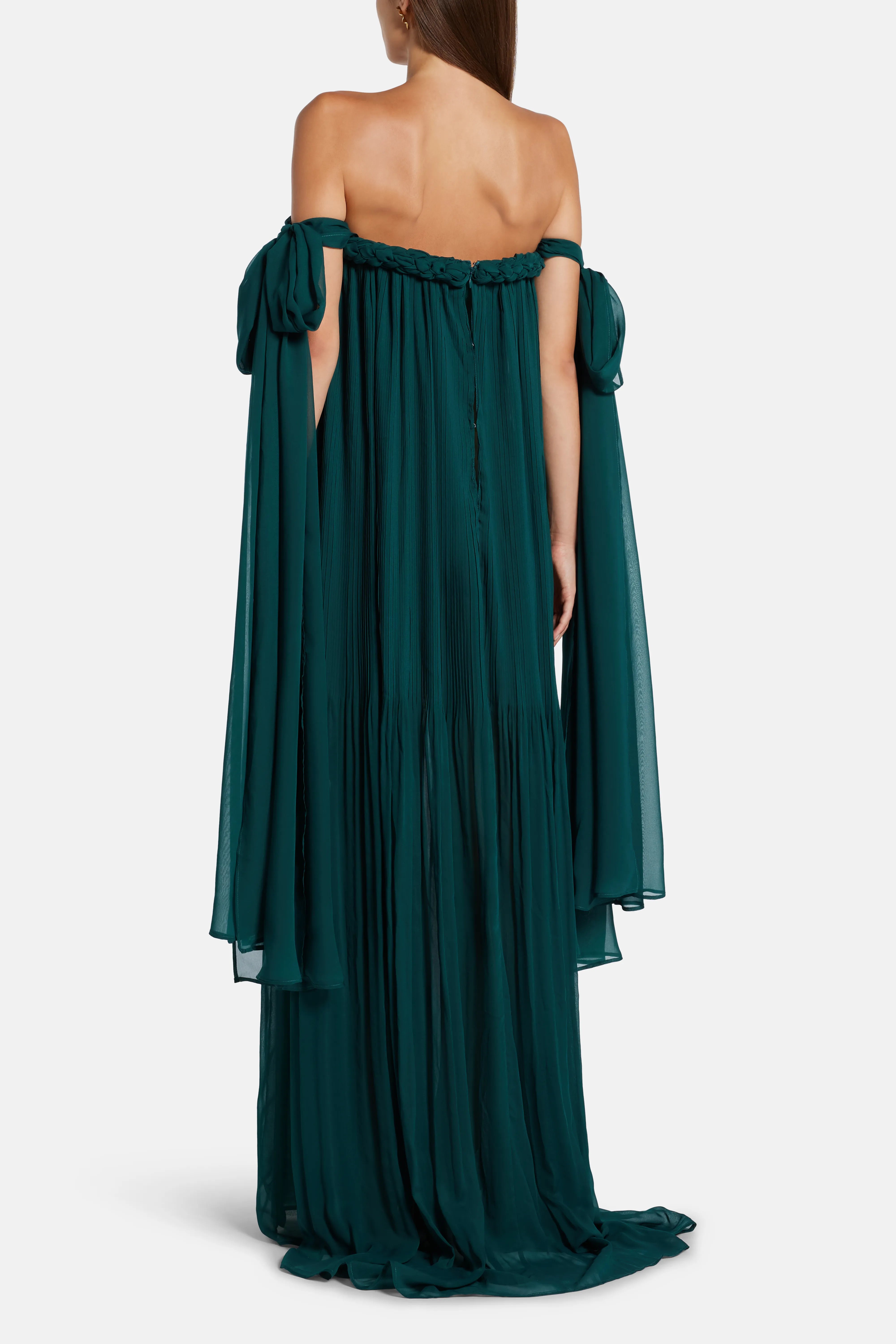 Camilla Off Shoulder Maxi Dress in Green