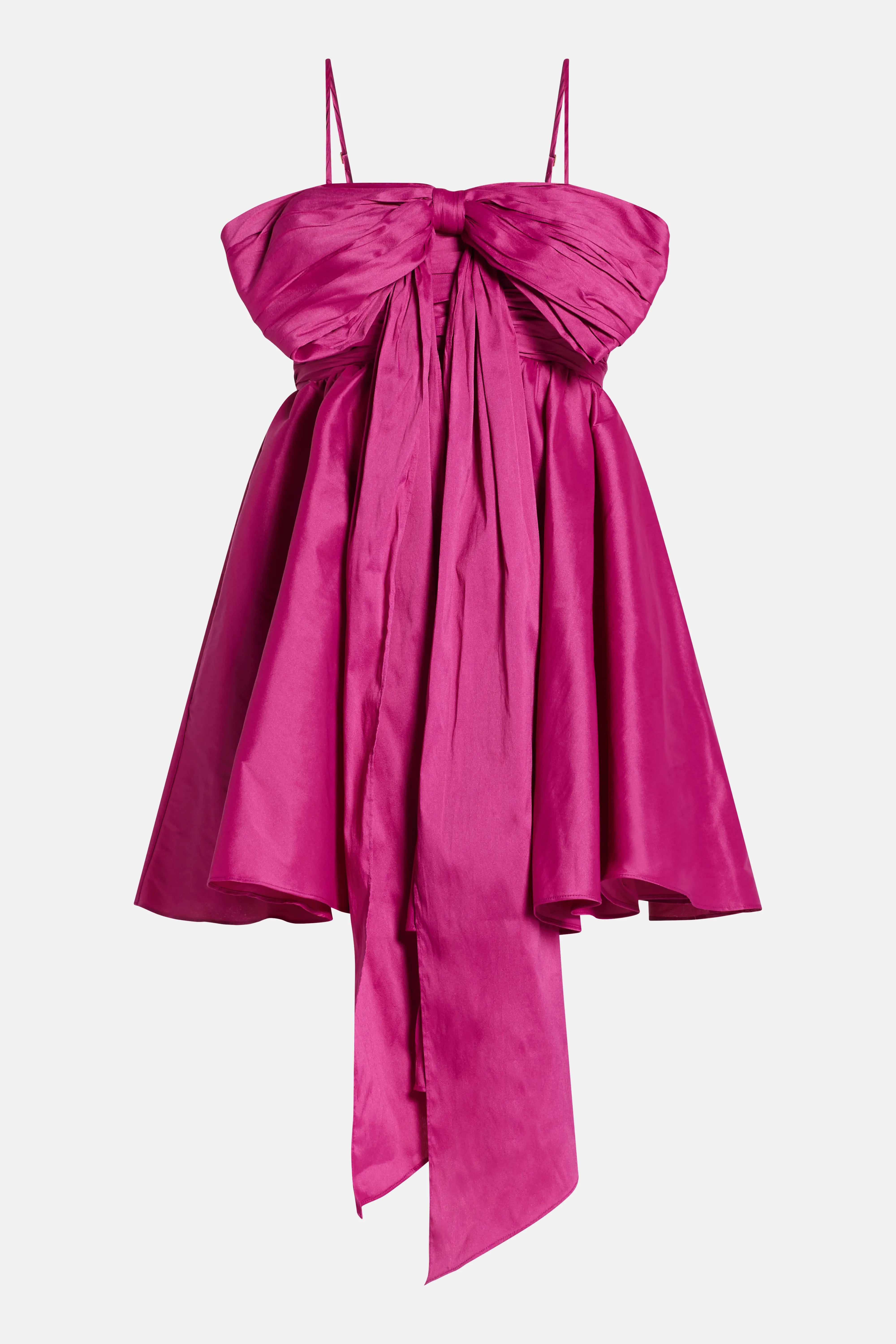 Scarlett Bow Mini Dress in Pink