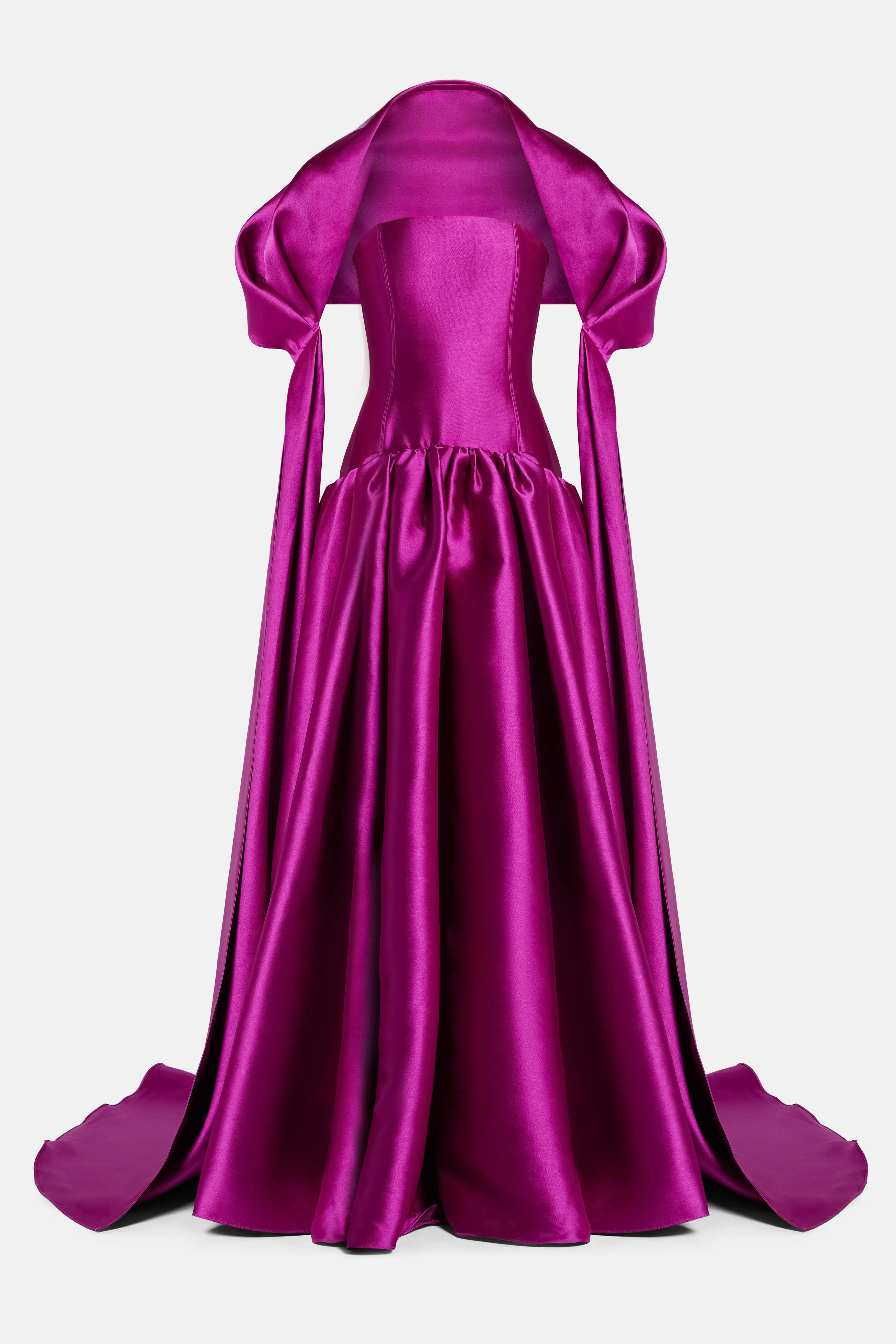 فستان سهرة جازمين باللون الوردي