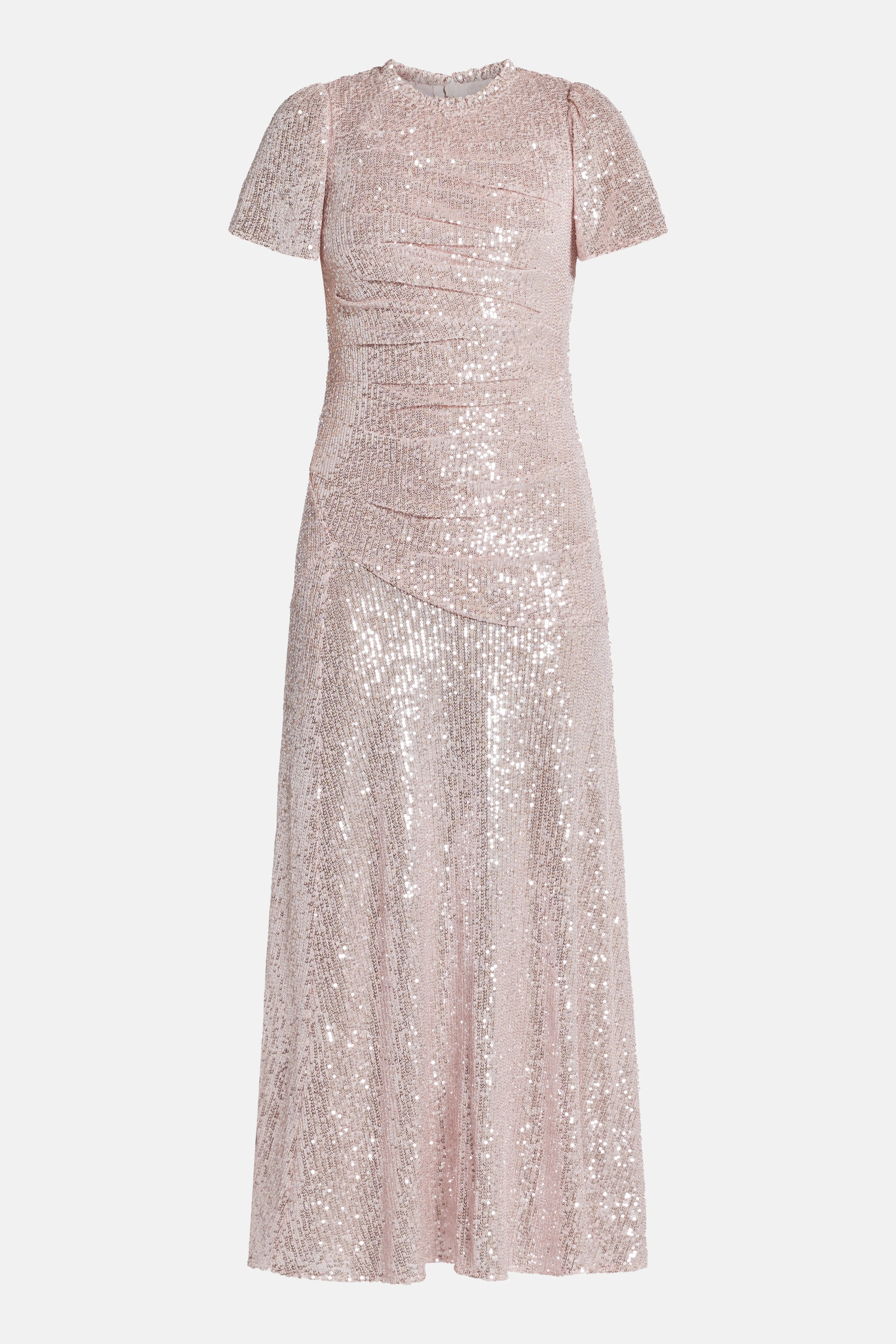 Valentina Sequin Maxi Dress in Pink