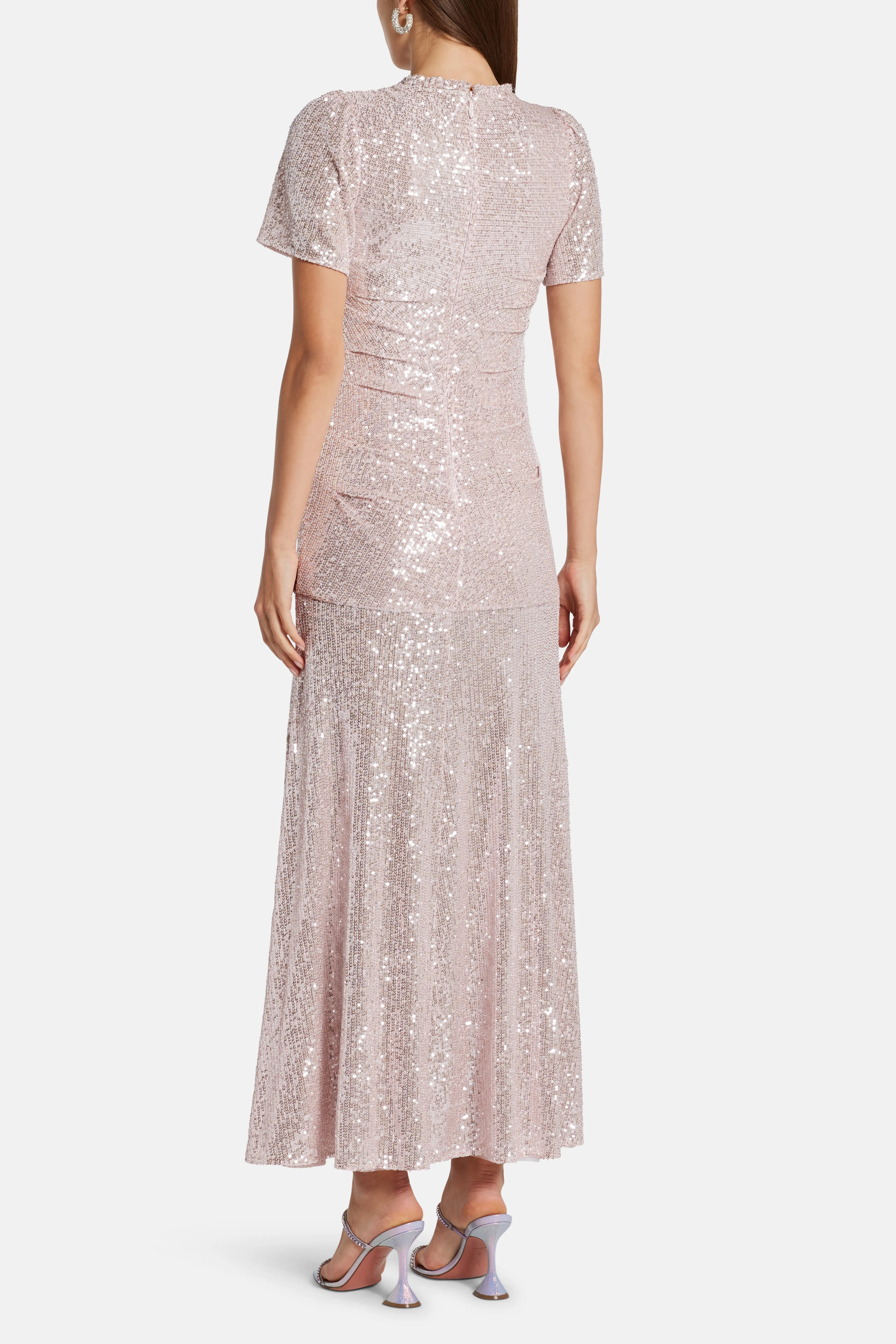 Valentina Sequin Maxi Dress in Pink