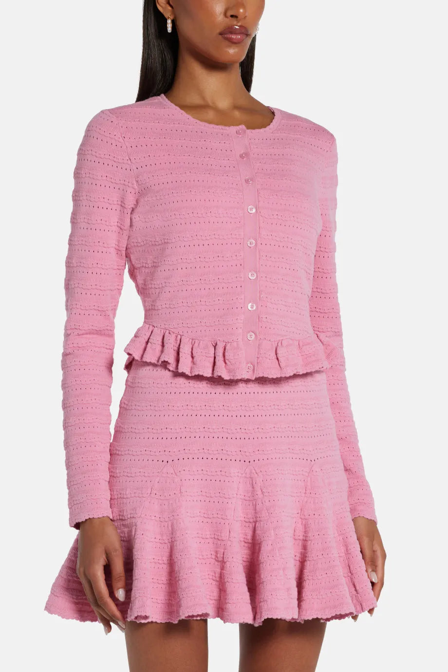 سترة كارديغان روجان وردية