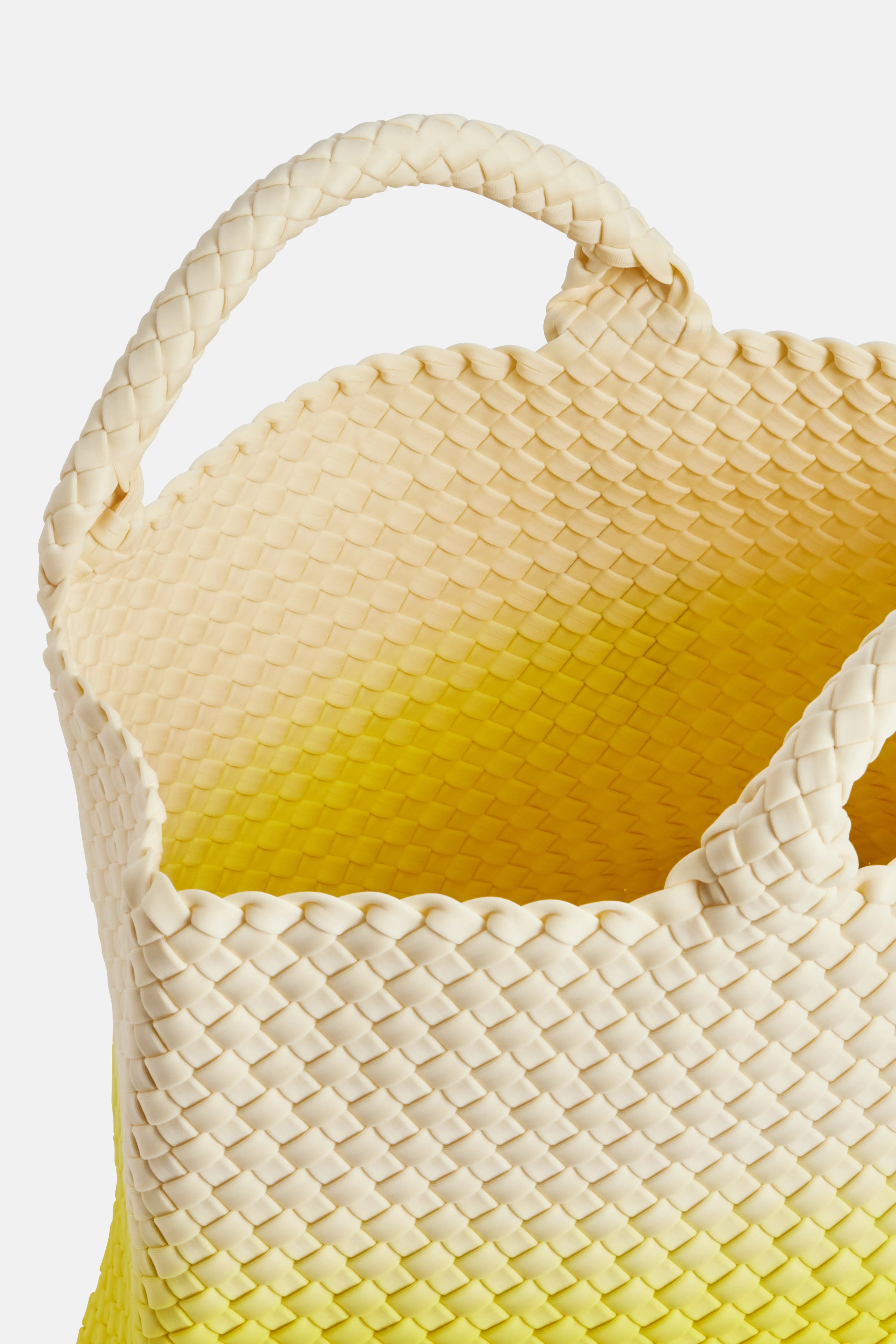 St Barths Medium Tote Bag in Yellow and Nude
