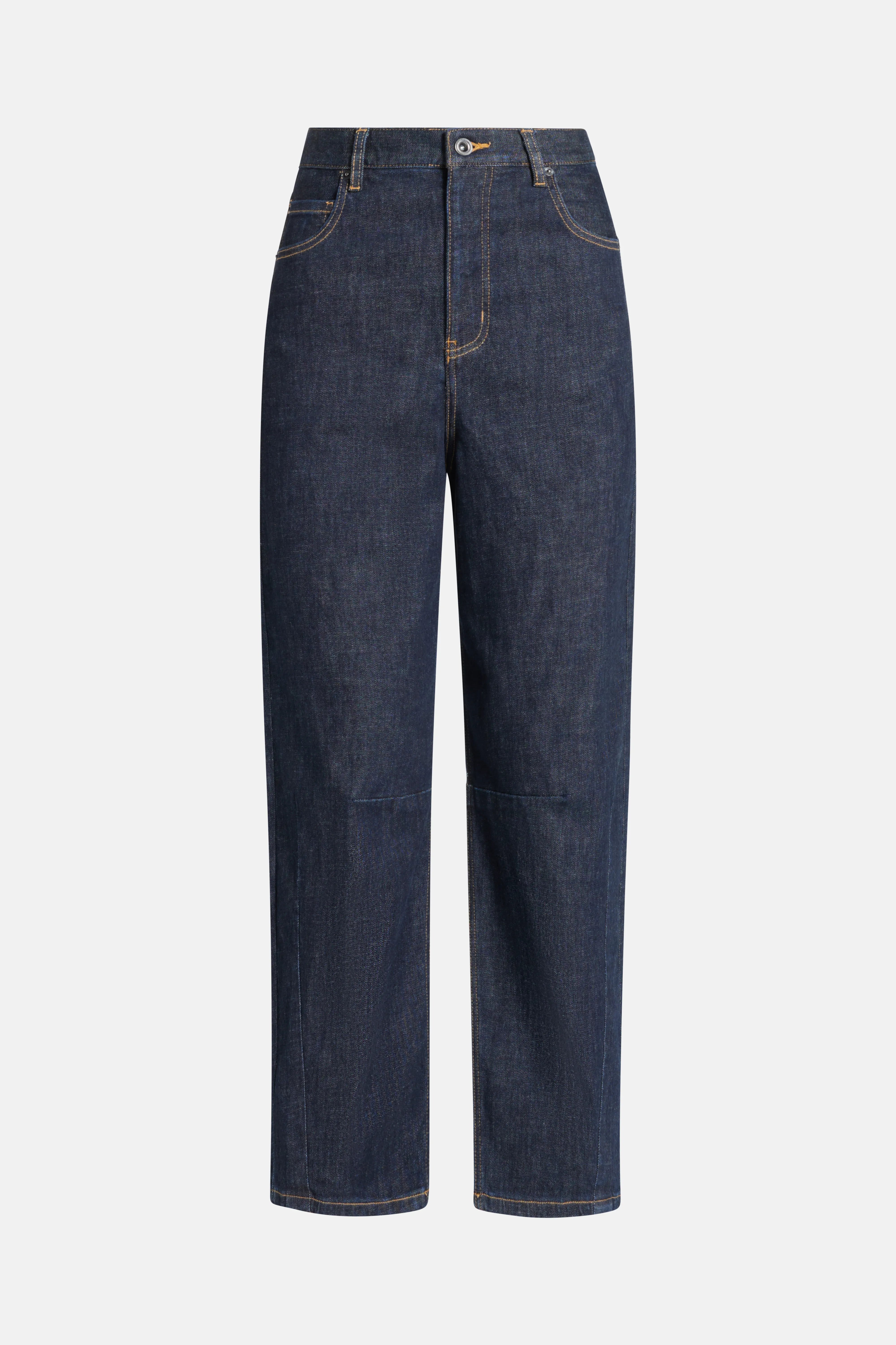 Cotton Barrel Jeans in Blue