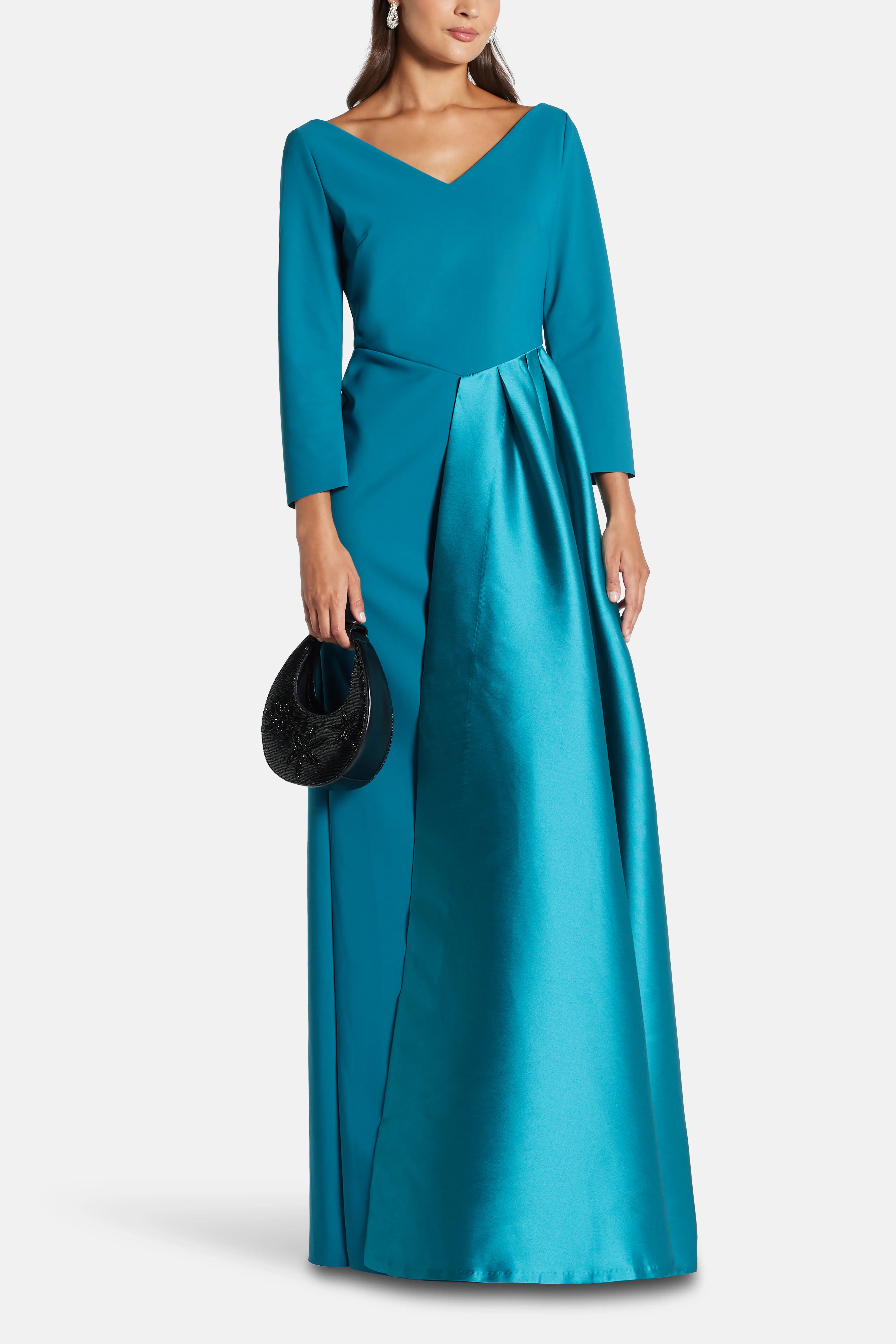 V-Neck Evening Dress in Blue