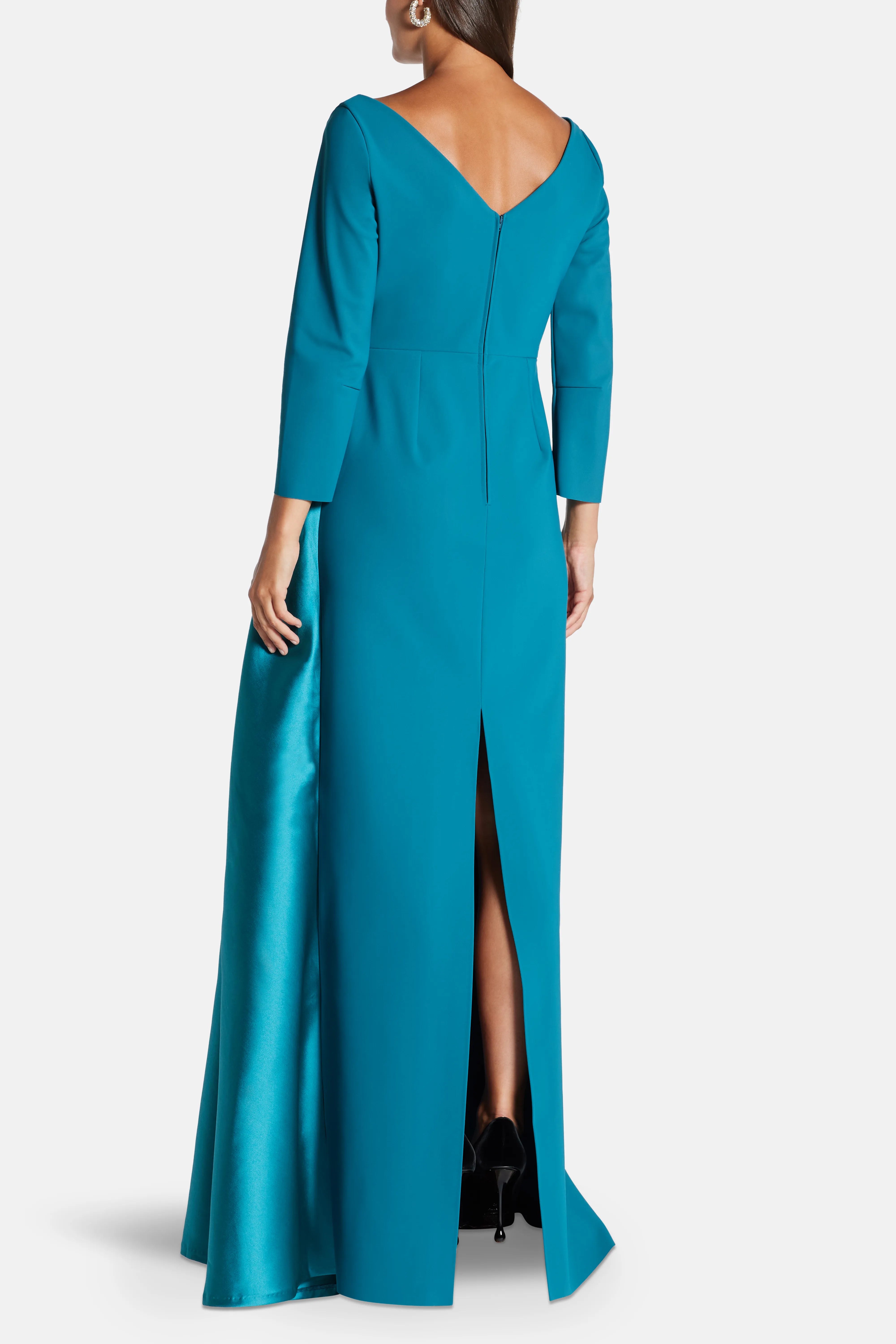 V-Neck Evening Dress in Blue