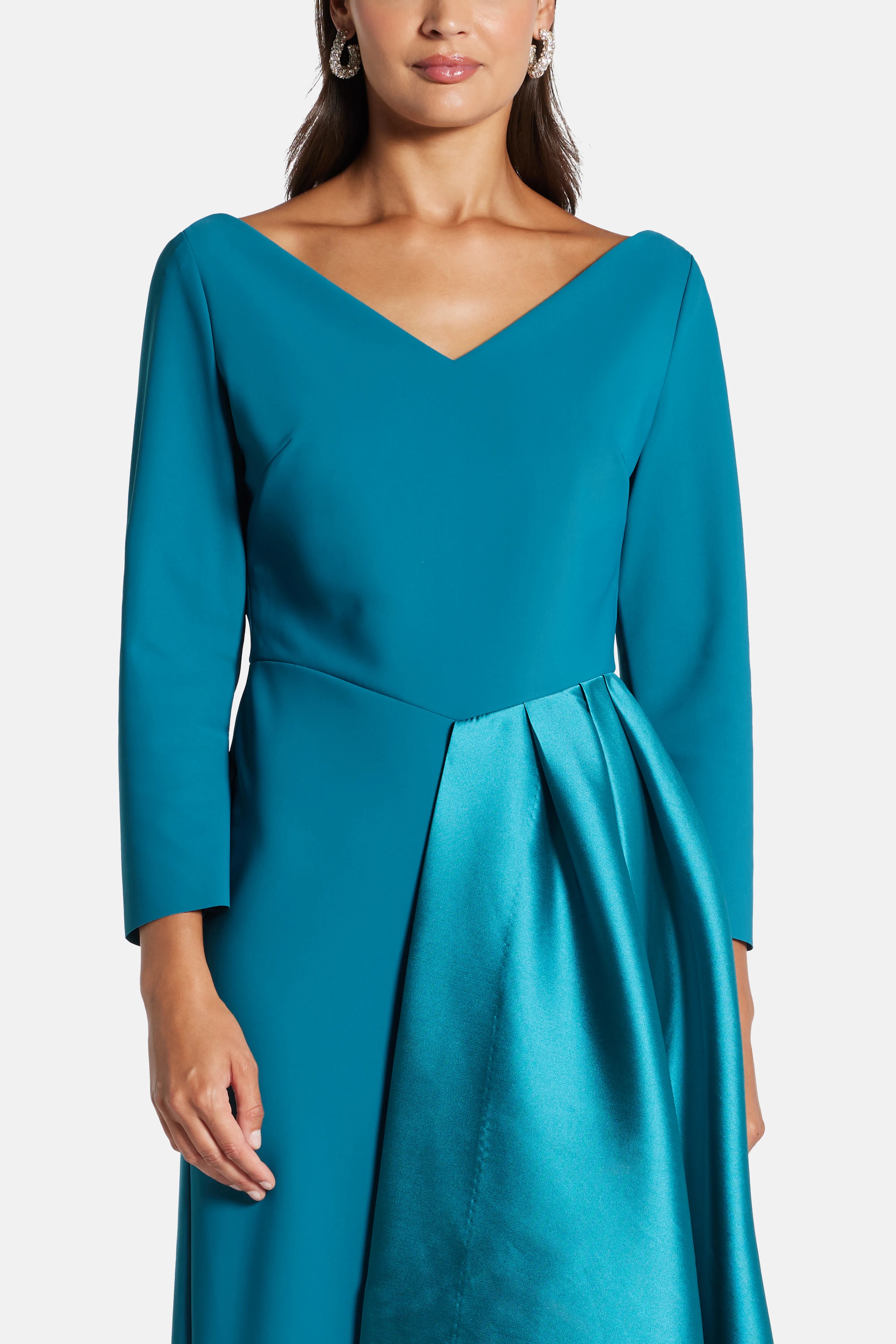 V-Neck Evening Dress in Blue