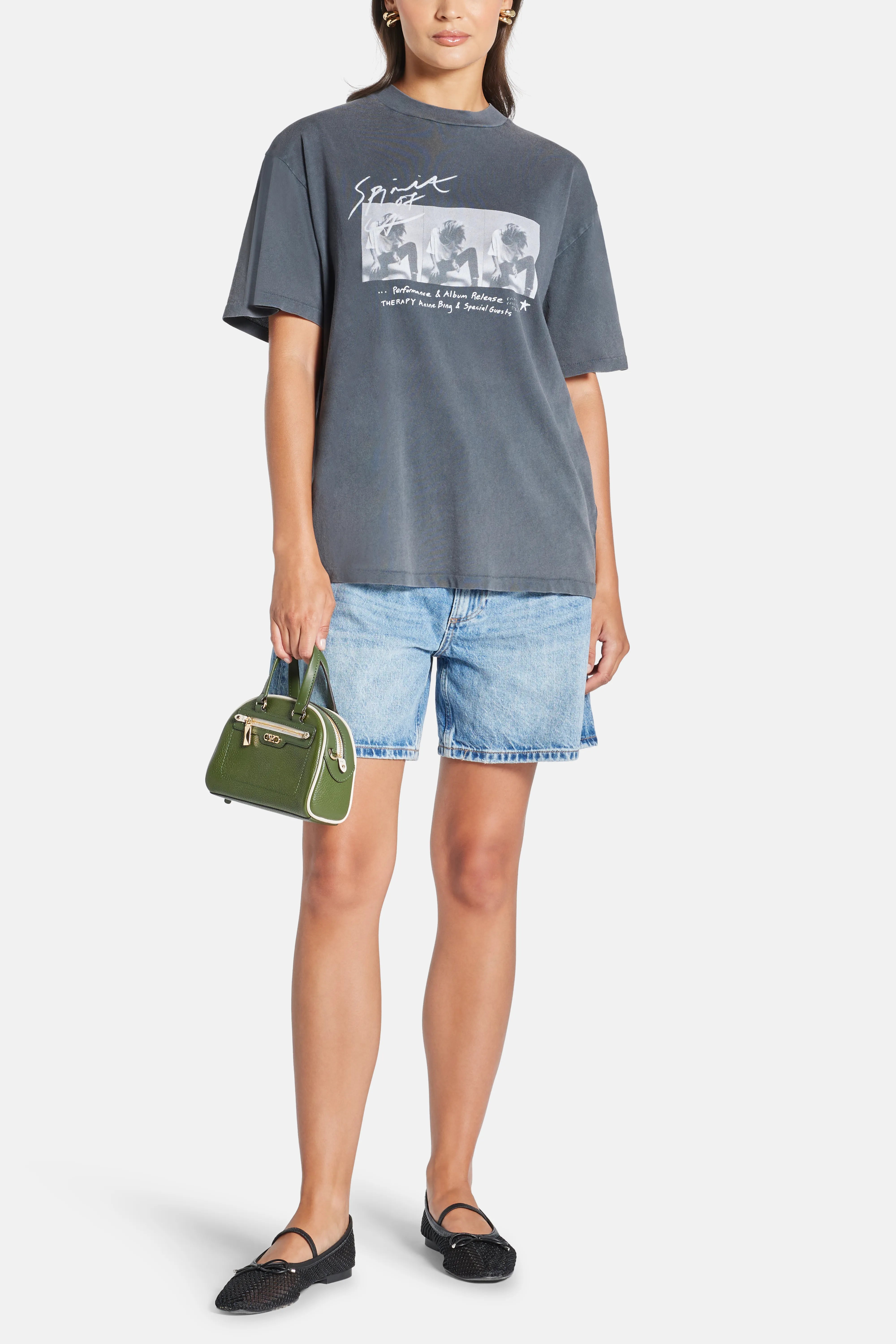 Ashton Concert Washed Cotton T-Shirt in Black
