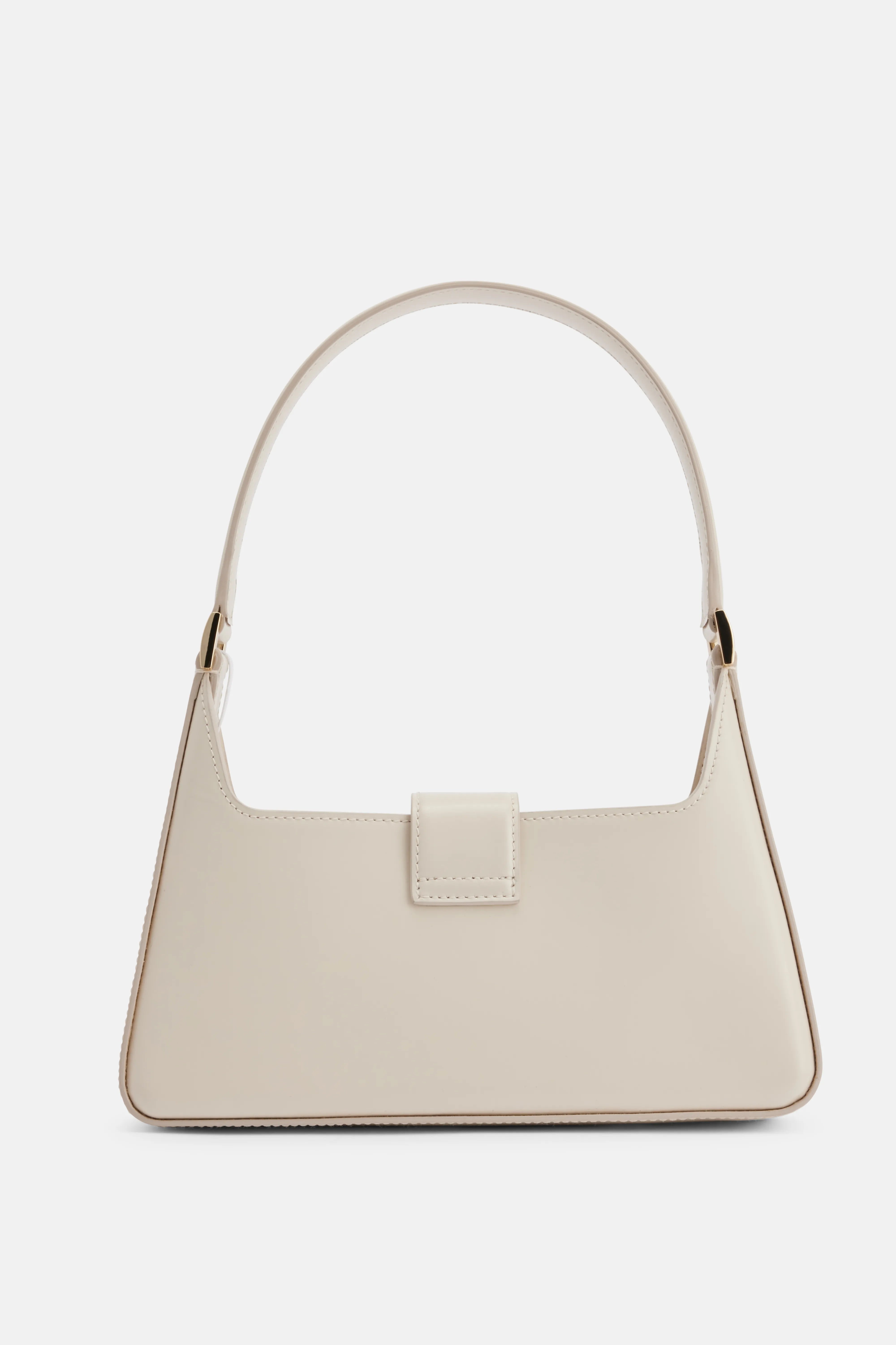 Lou Leather Shoulder Bag in Beige