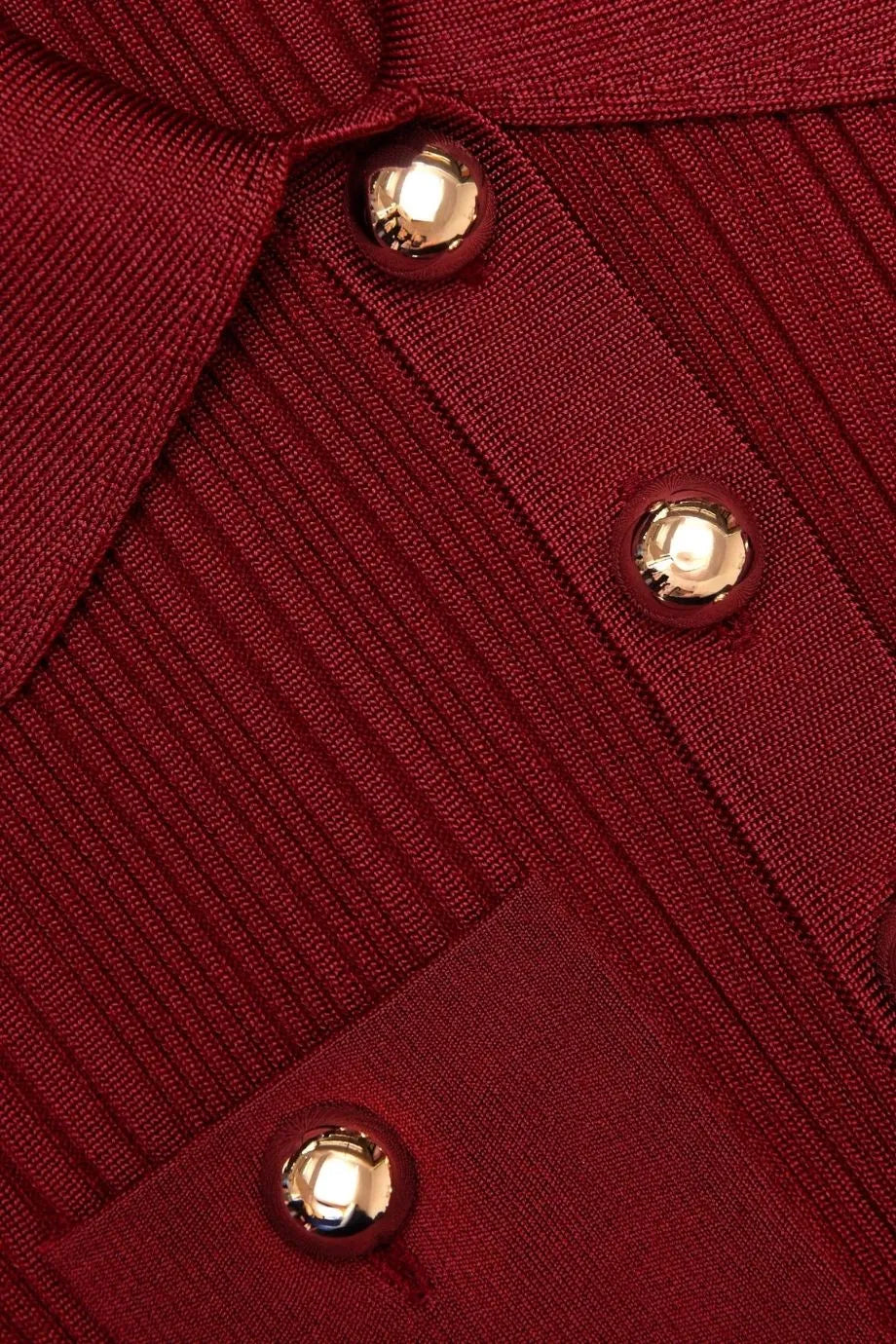 Ribbed Knit Maxi Dress in Burgundy