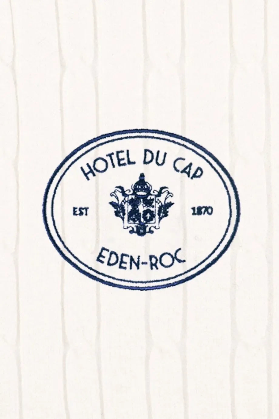 Eden Crest Cotton Cable Knit Polo T-Shirt in White