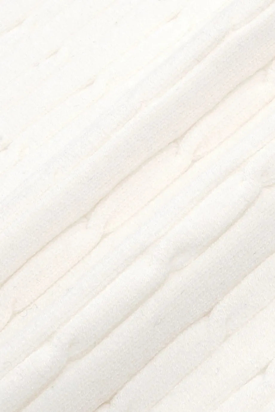 Eden Crest Cotton Cable Knit Polo T-Shirt in White
