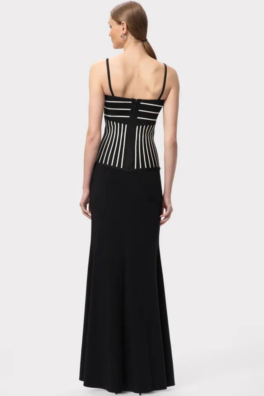 Ophelia Sleeveless Thigh Slit Knit Maxi Dress In Black