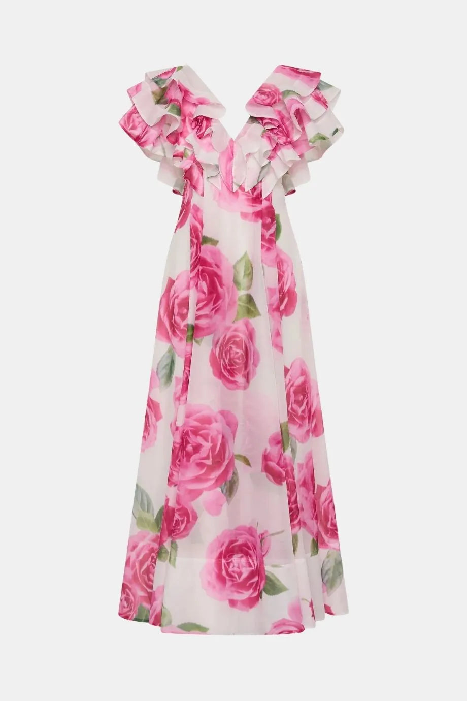 Olea Floral Maxi Dress in Pink