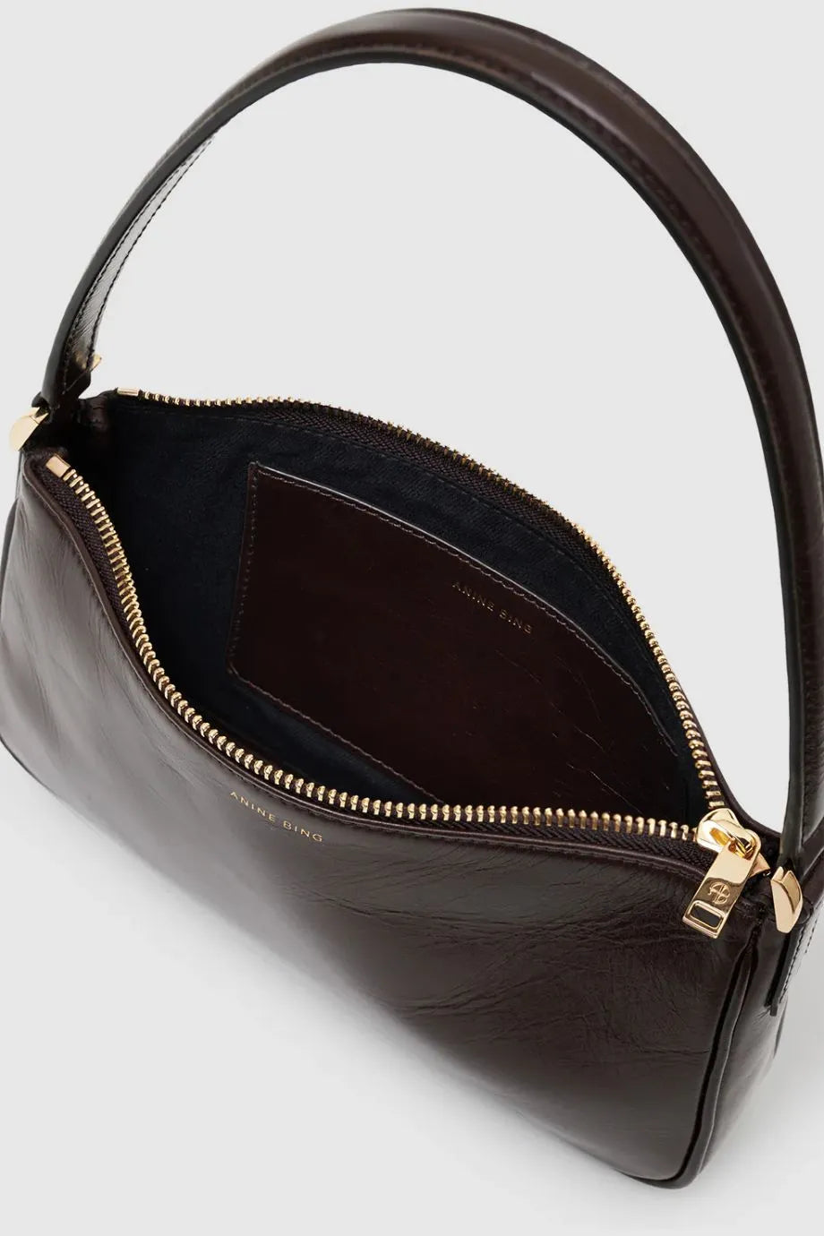 Elly Leather Mini Shoulder Bag in Brown