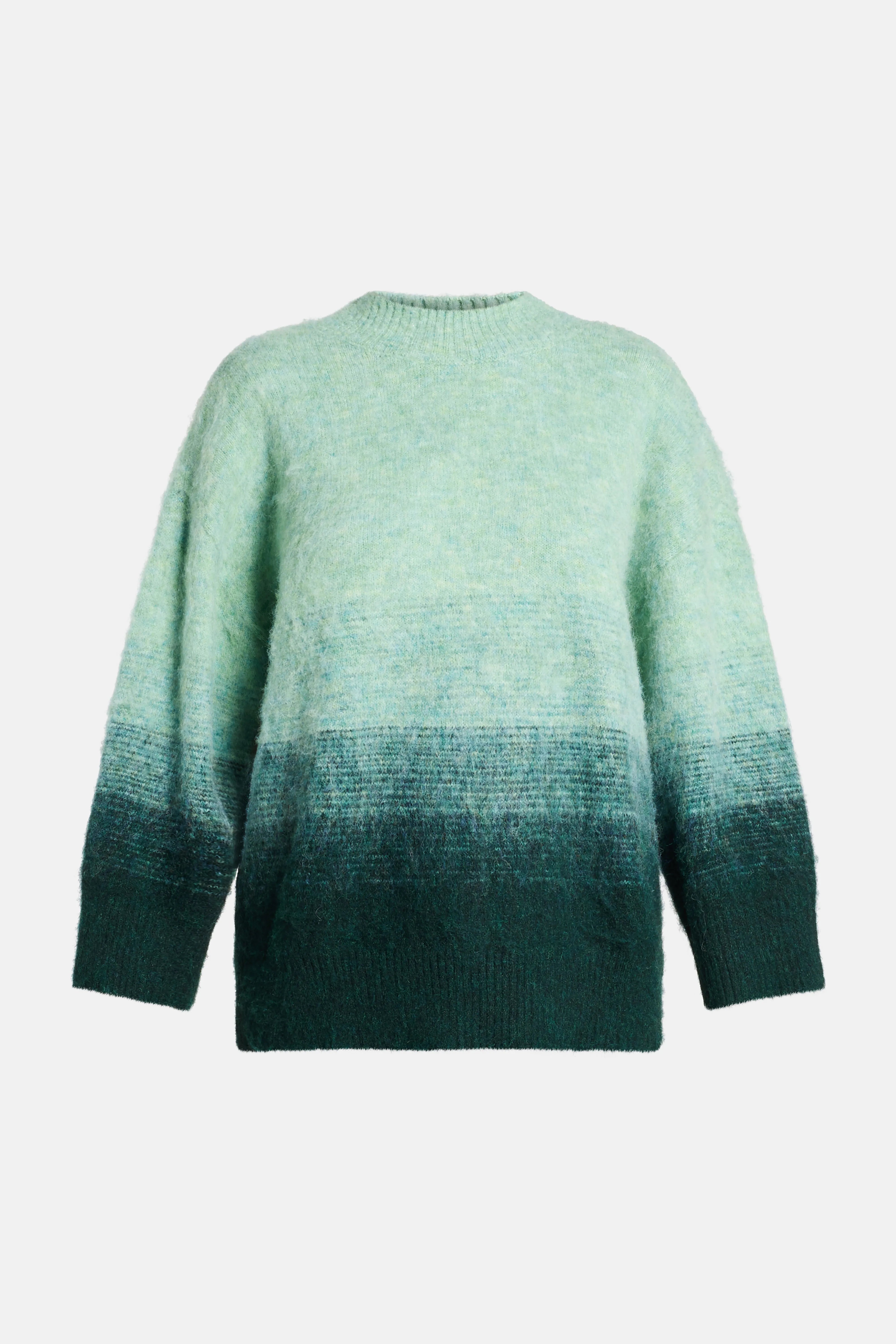 Leith Ombre Round Neck Wool Sweater in Blue