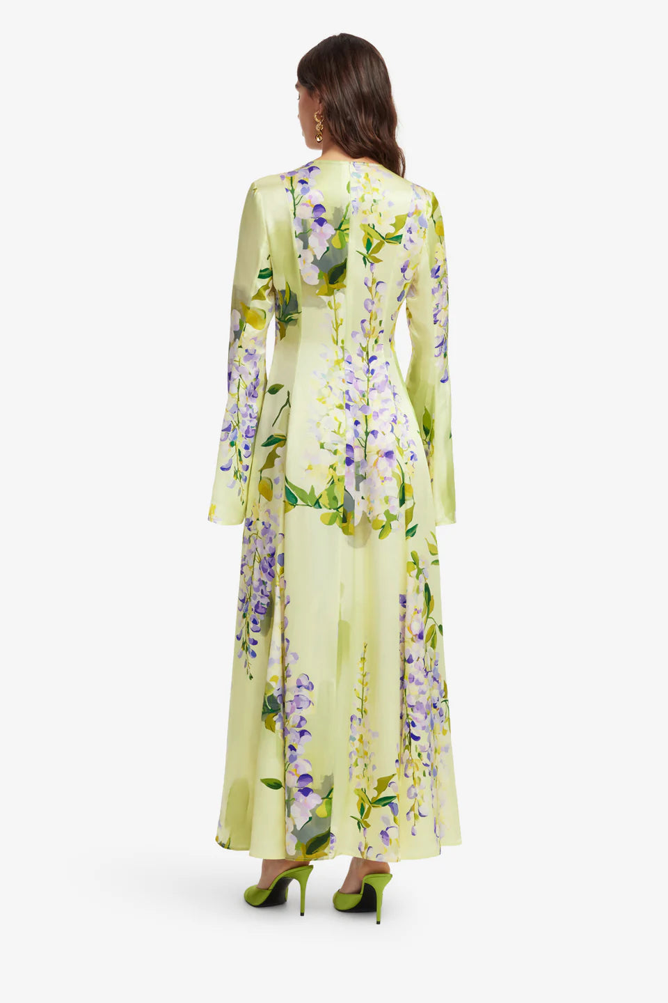 Francesca Belted Floral Maxi Dress in Green