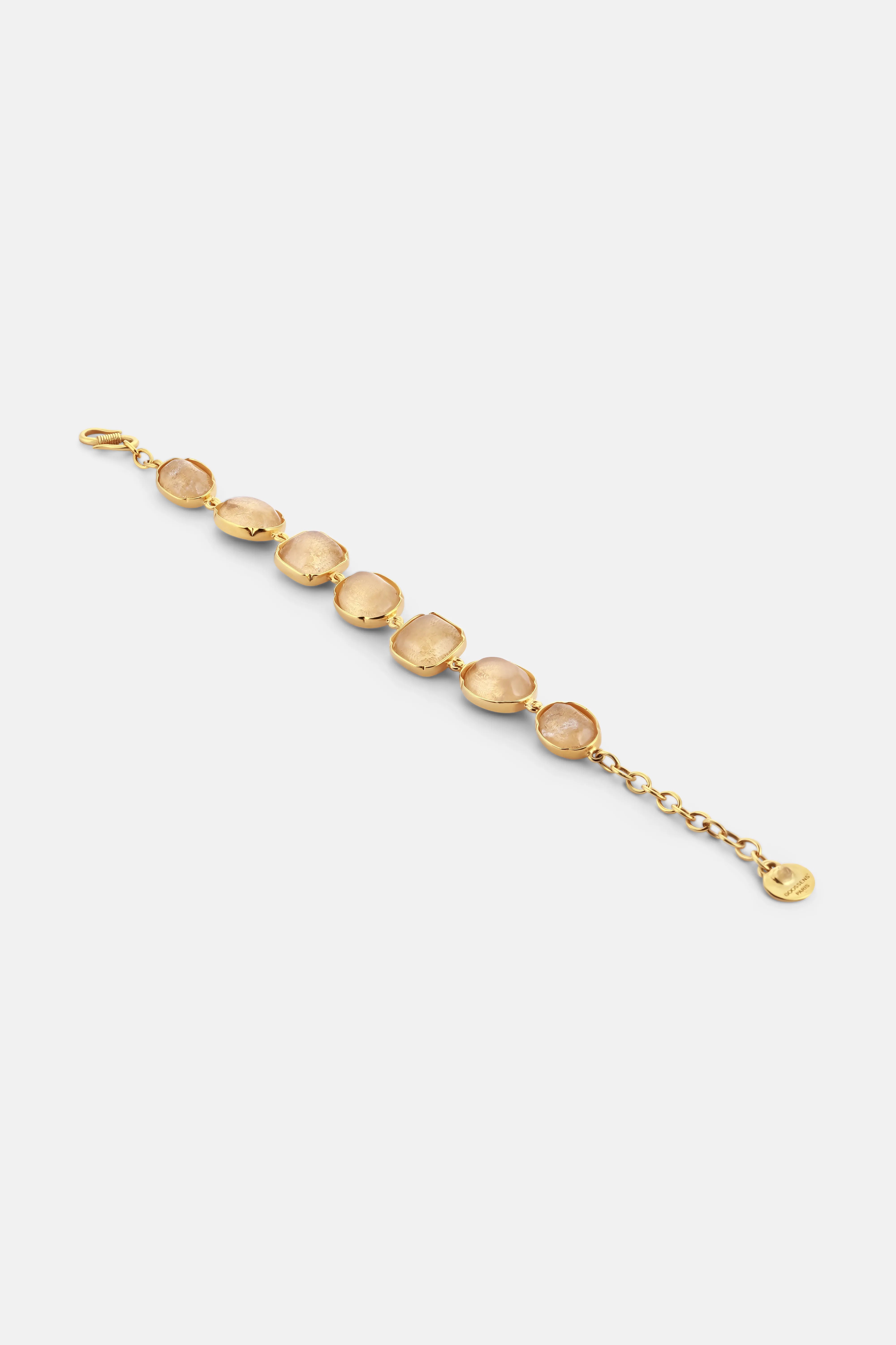 Souple Cabochons Bracelet in Gold