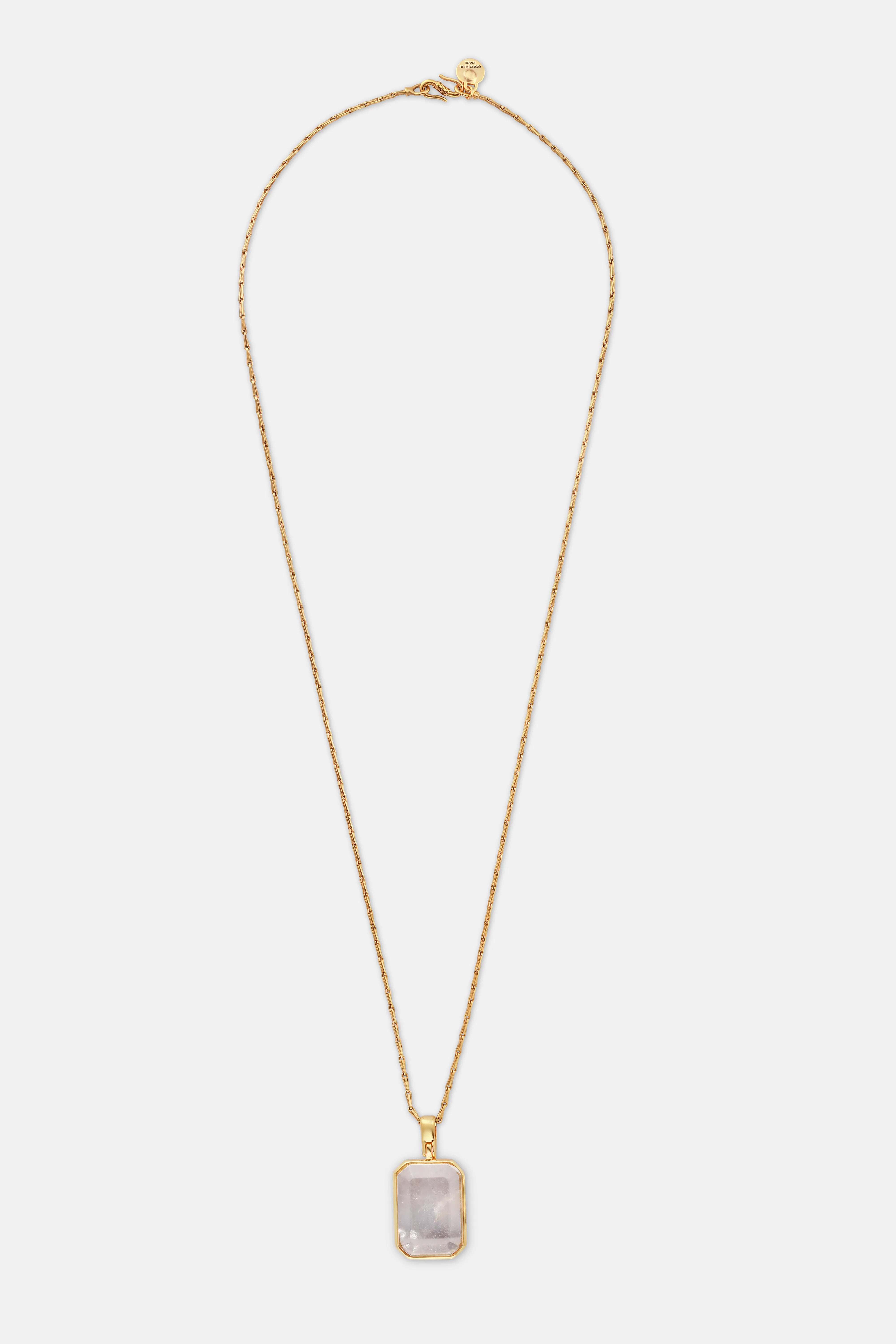 Pendant Stones Crystal Necklace in Gold