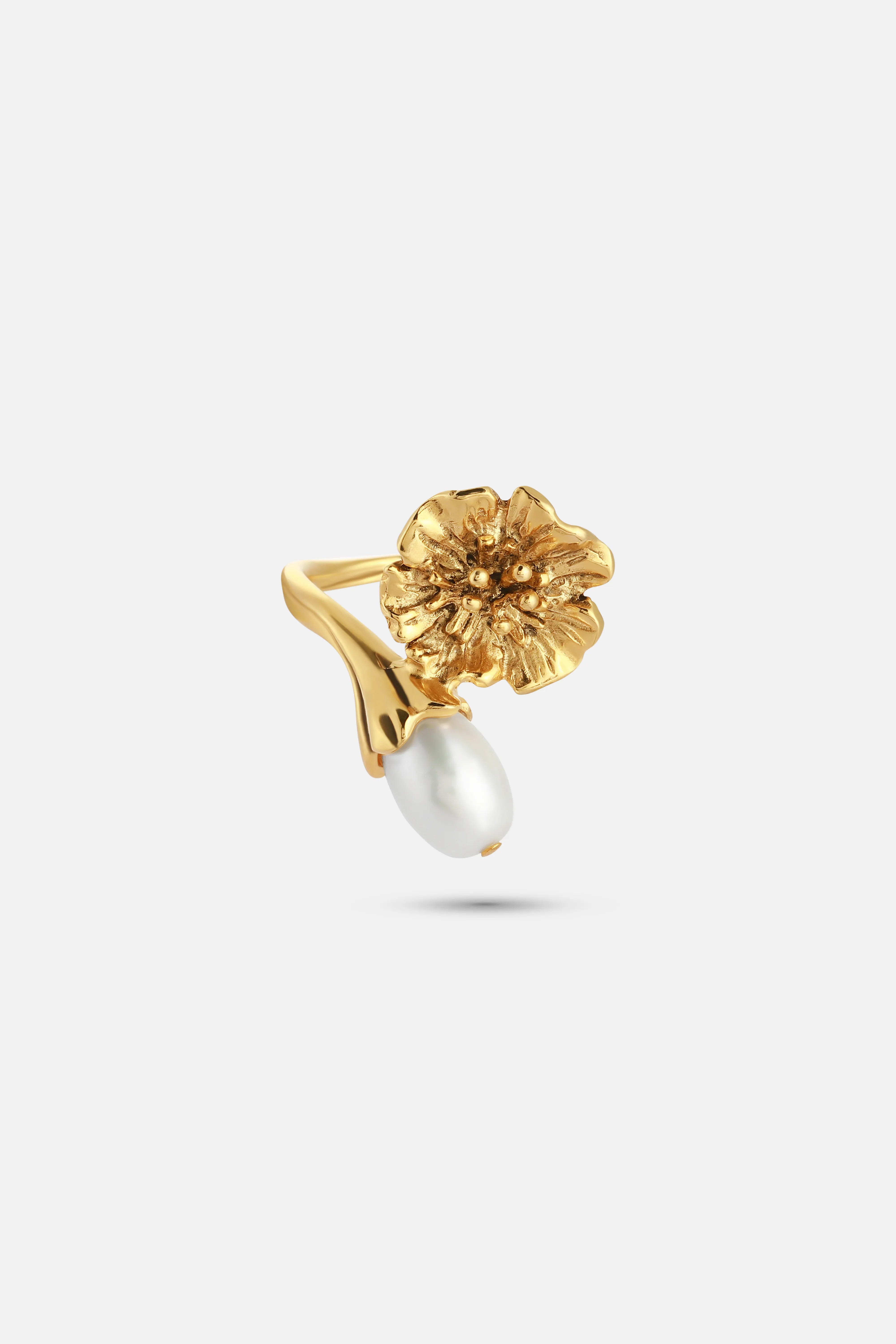 خاتم "Perle Fleur De Pavot" من الذهب