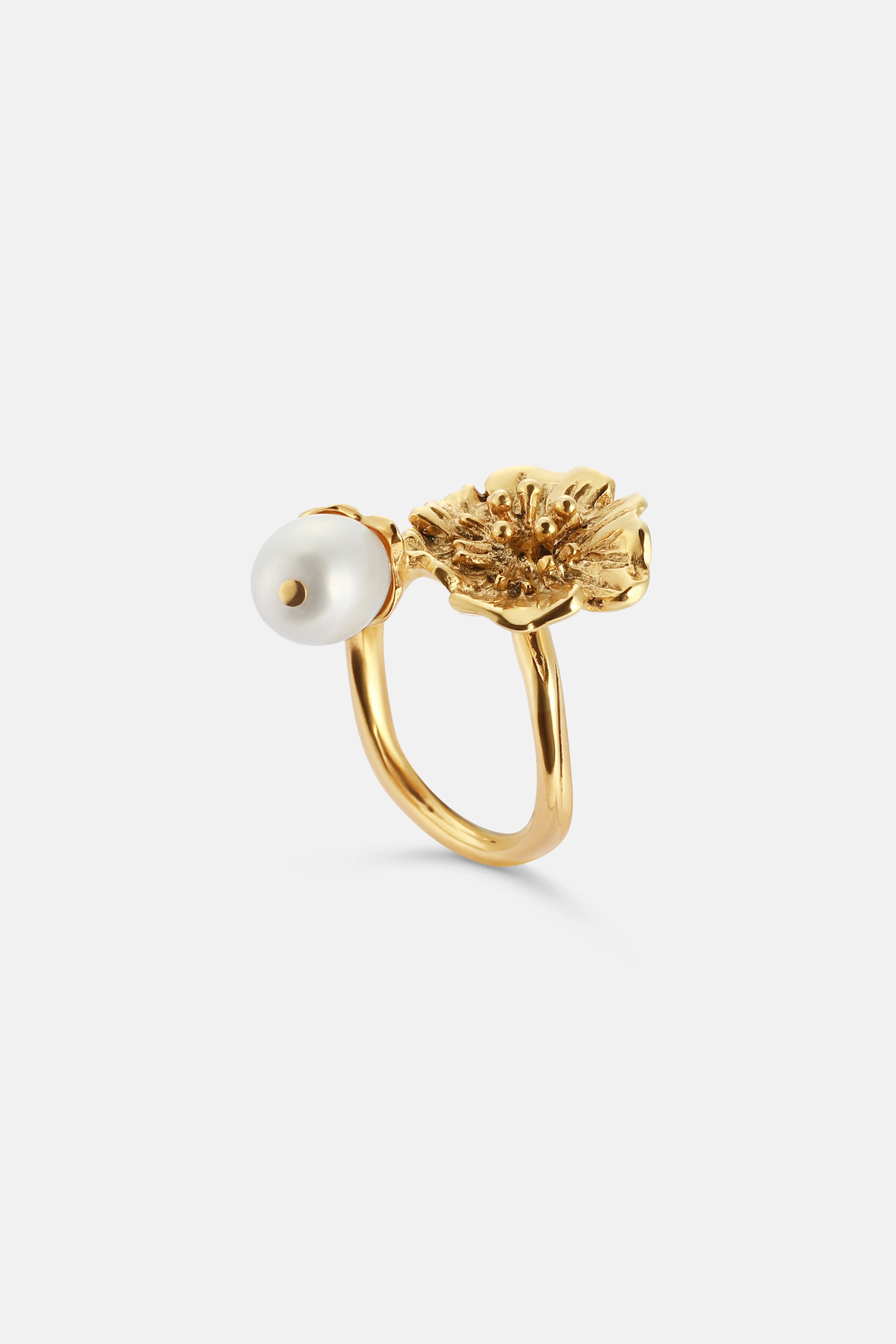 خاتم "Perle Fleur De Pavot" من الذهب