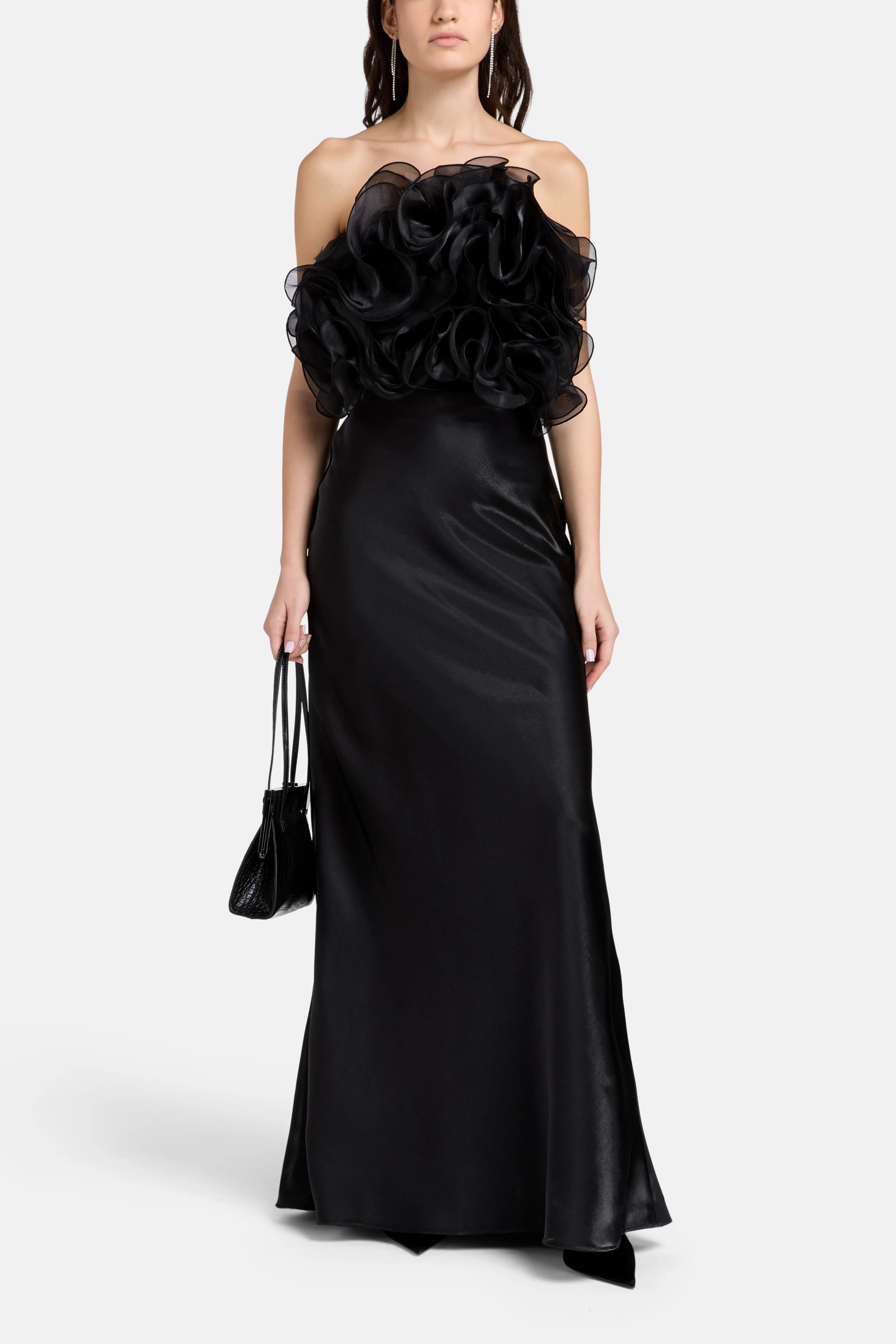 تنورة يورك ماكسي باللون الأسود