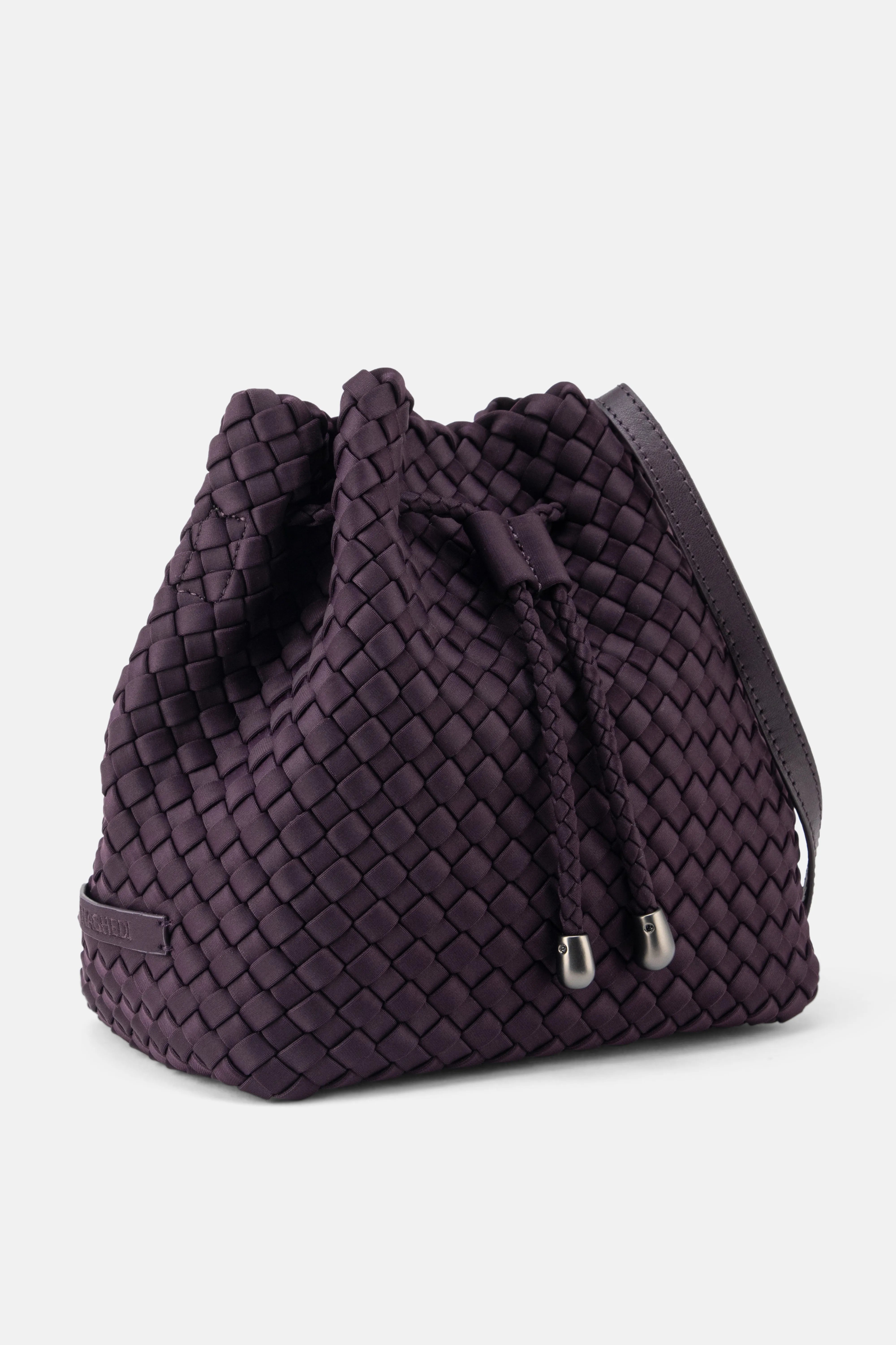 Gramercy Woven Bucket Bag in Purple