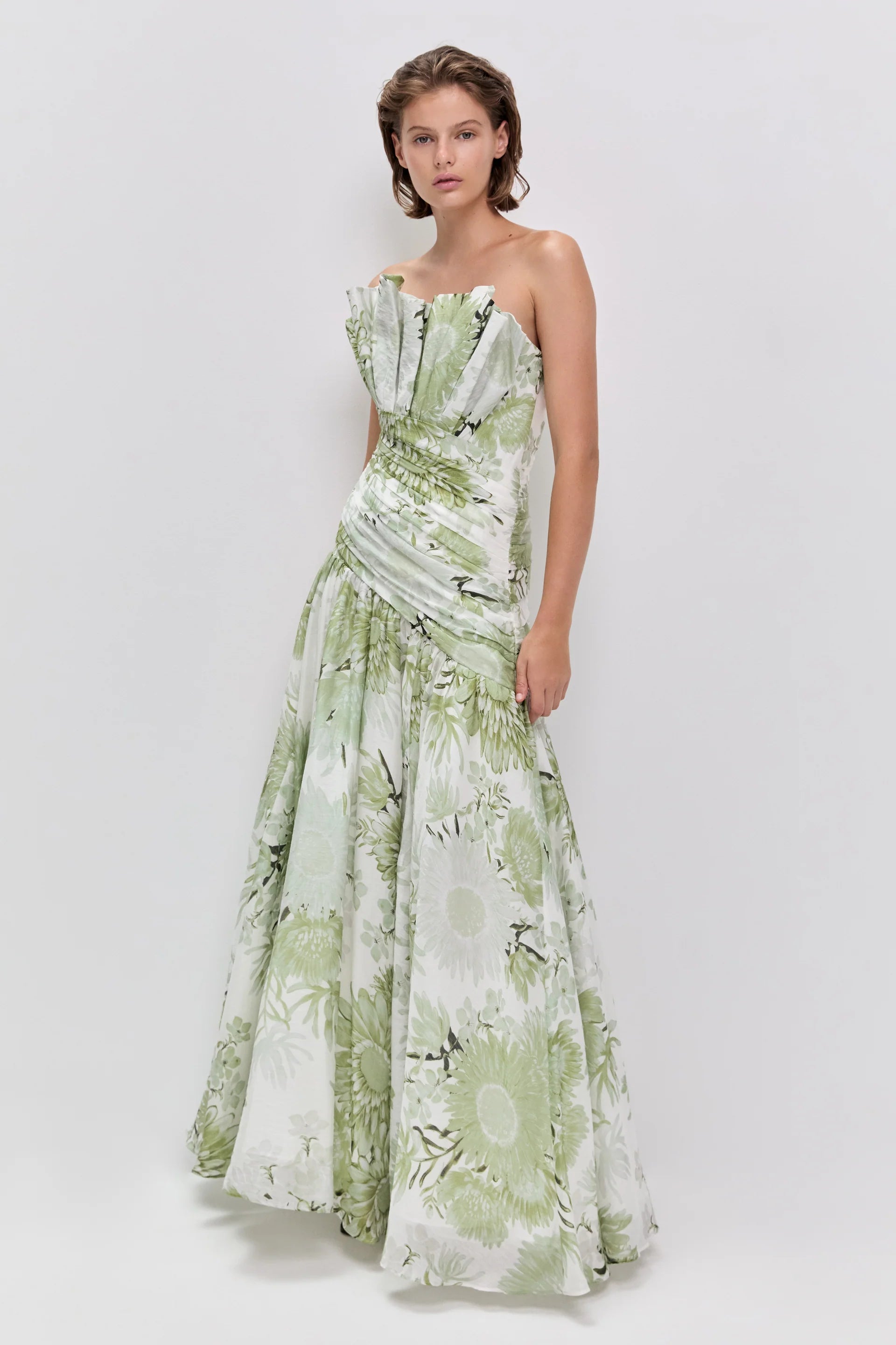 Reflector Sleeveless Maxi Dress in White