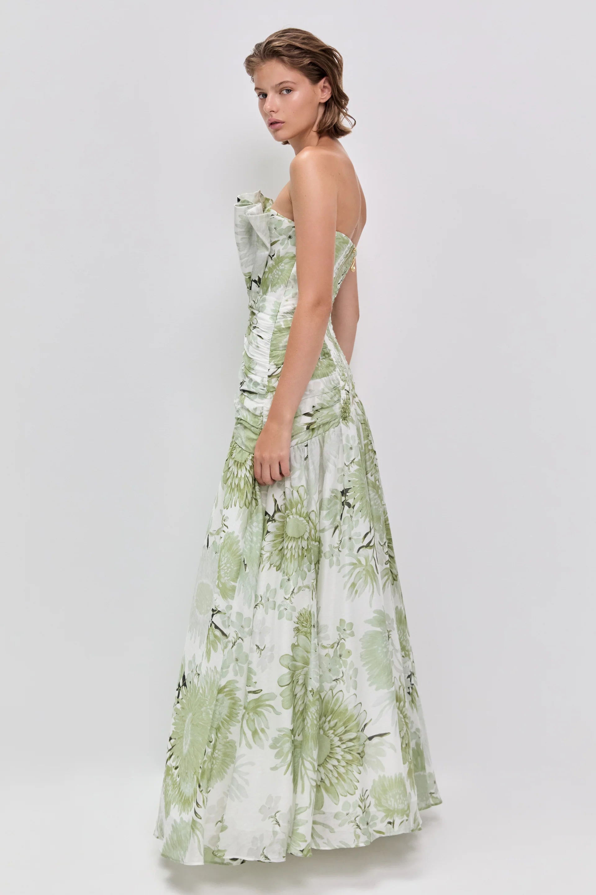 Reflector Sleeveless Maxi Dress in White