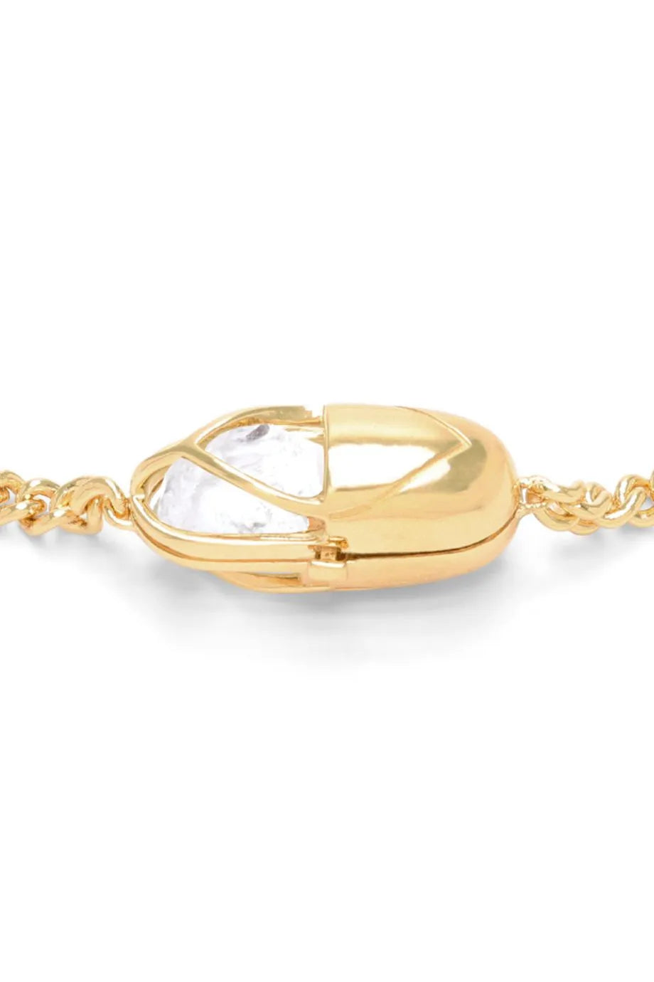 Capsule Crystal Choker Necklace in Gold